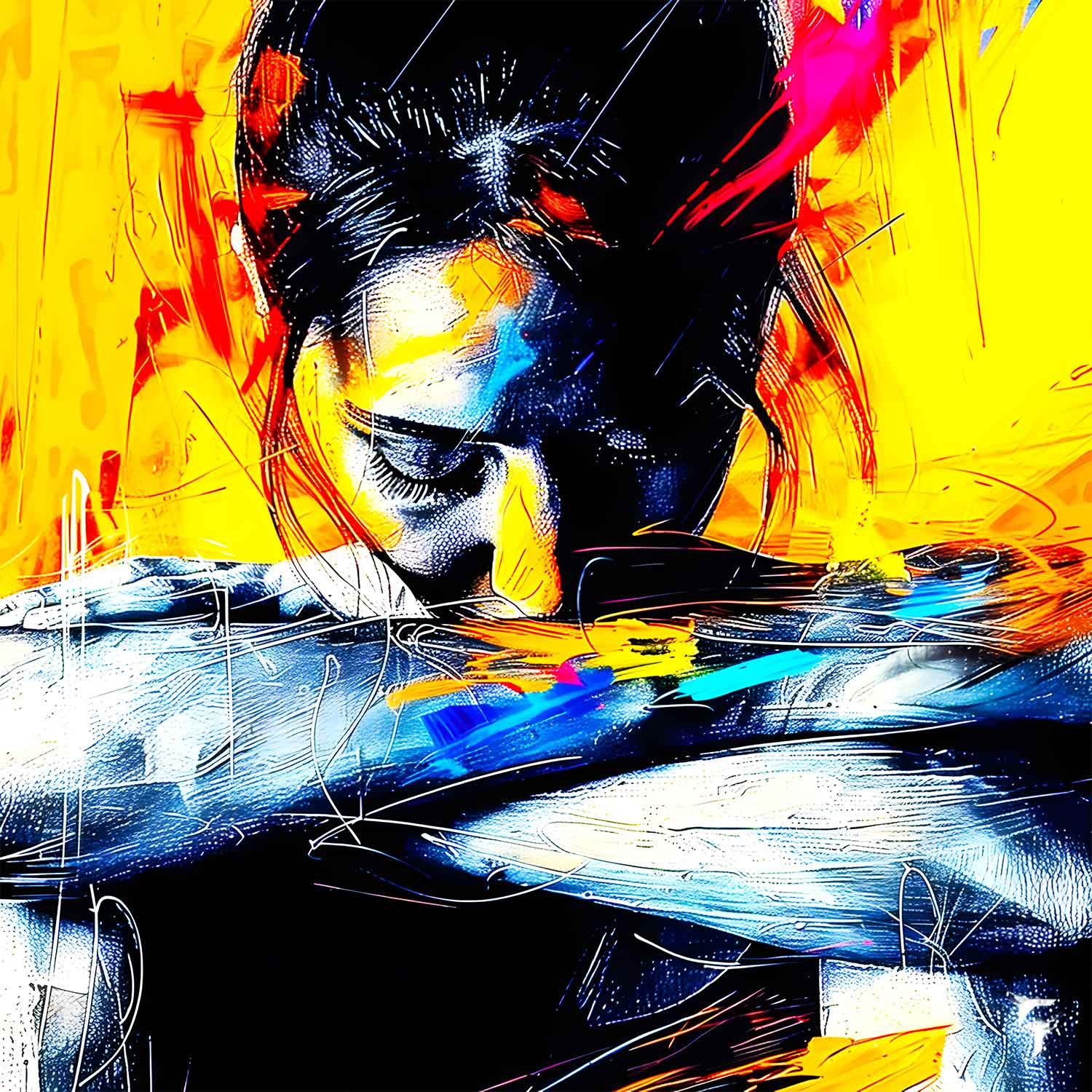 Chroma, Solitude en jaune vivace, edition - Galerie de vente et d’achat d’art contemporain en ligne Artalistic