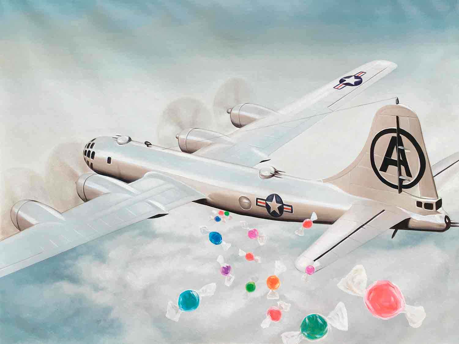 Mr Strange, Bonbombardier, peinture - Galerie de vente et d’achat d’art contemporain en ligne Artalistic