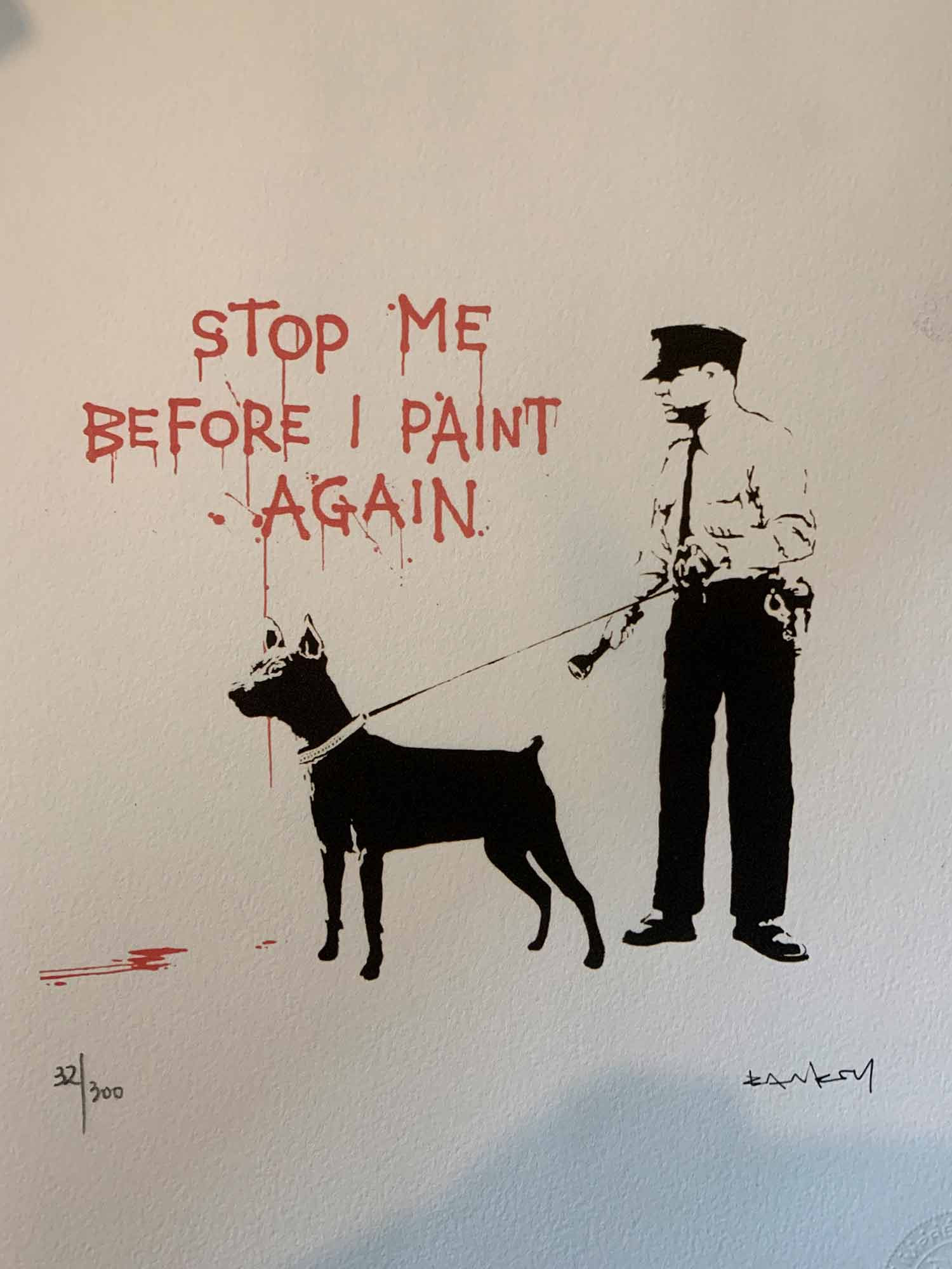 Banksy, stop me before I paint again, edition - Galerie de vente et d’achat d’art contemporain en ligne Artalistic
