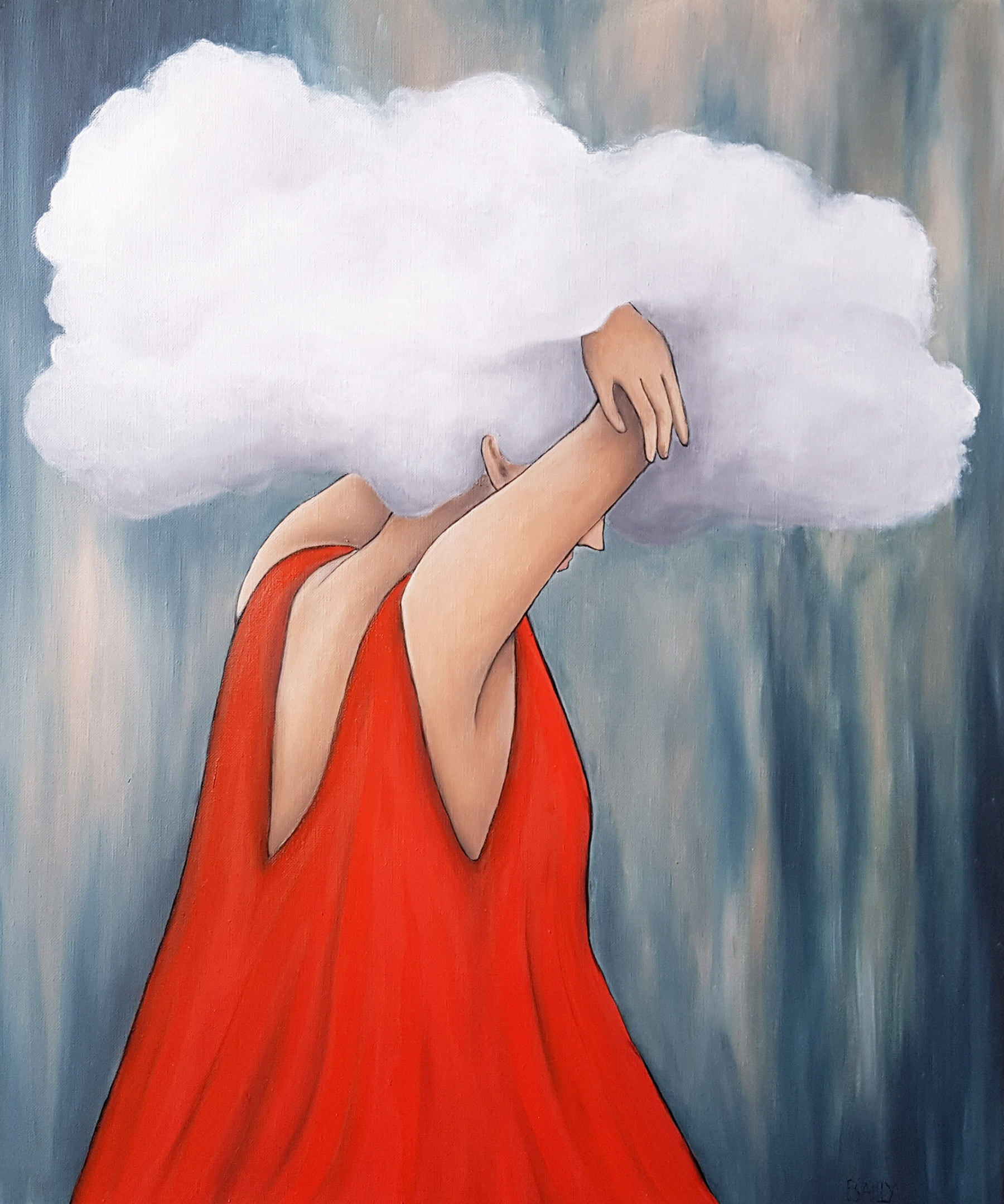 Pauline Bailly, Face au mur, peinture - Galerie de vente et d’achat d’art contemporain en ligne Artalistic