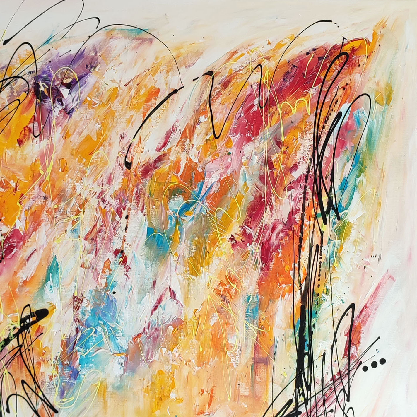 Âme Sauvage, La femme en rouge, peinture - Galerie de vente et d’achat d’art contemporain en ligne Artalistic