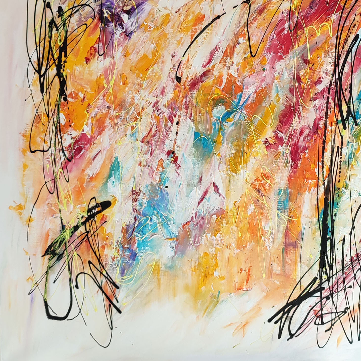 Âme Sauvage, La femme en rouge, peinture - Galerie de vente et d’achat d’art contemporain en ligne Artalistic