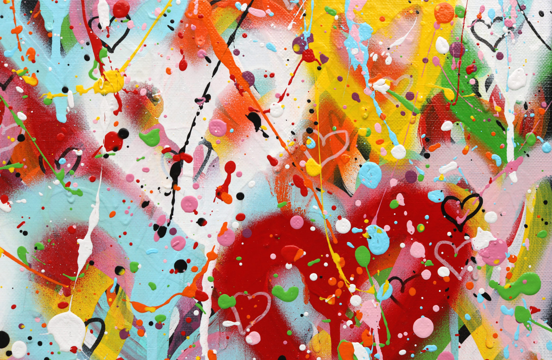 Isabelle Pelletane, Colorful Heart, peinture - Galerie de vente et d’achat d’art contemporain en ligne Artalistic