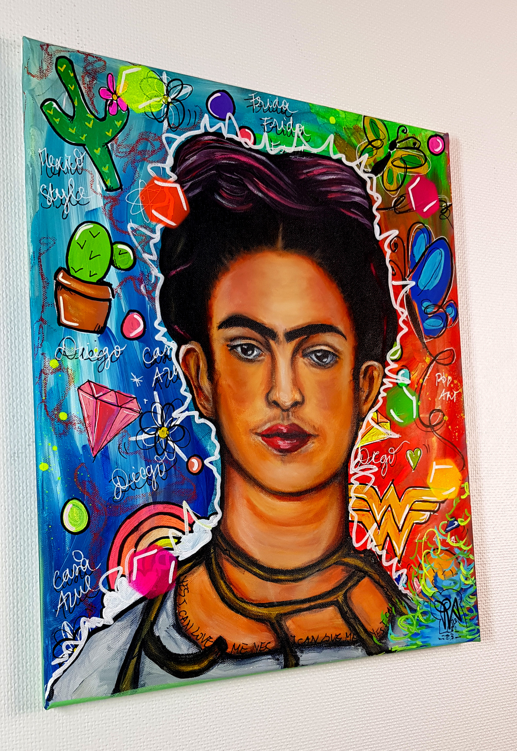 Priscilla Vettese, Icon Frida K, peinture - Galerie de vente et d’achat d’art contemporain en ligne Artalistic