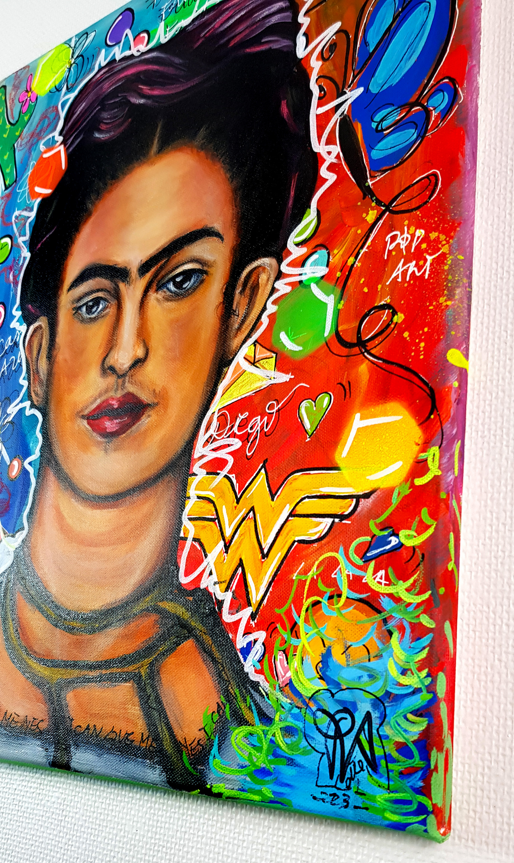 Priscilla Vettese, Icon Frida K, peinture - Galerie de vente et d’achat d’art contemporain en ligne Artalistic