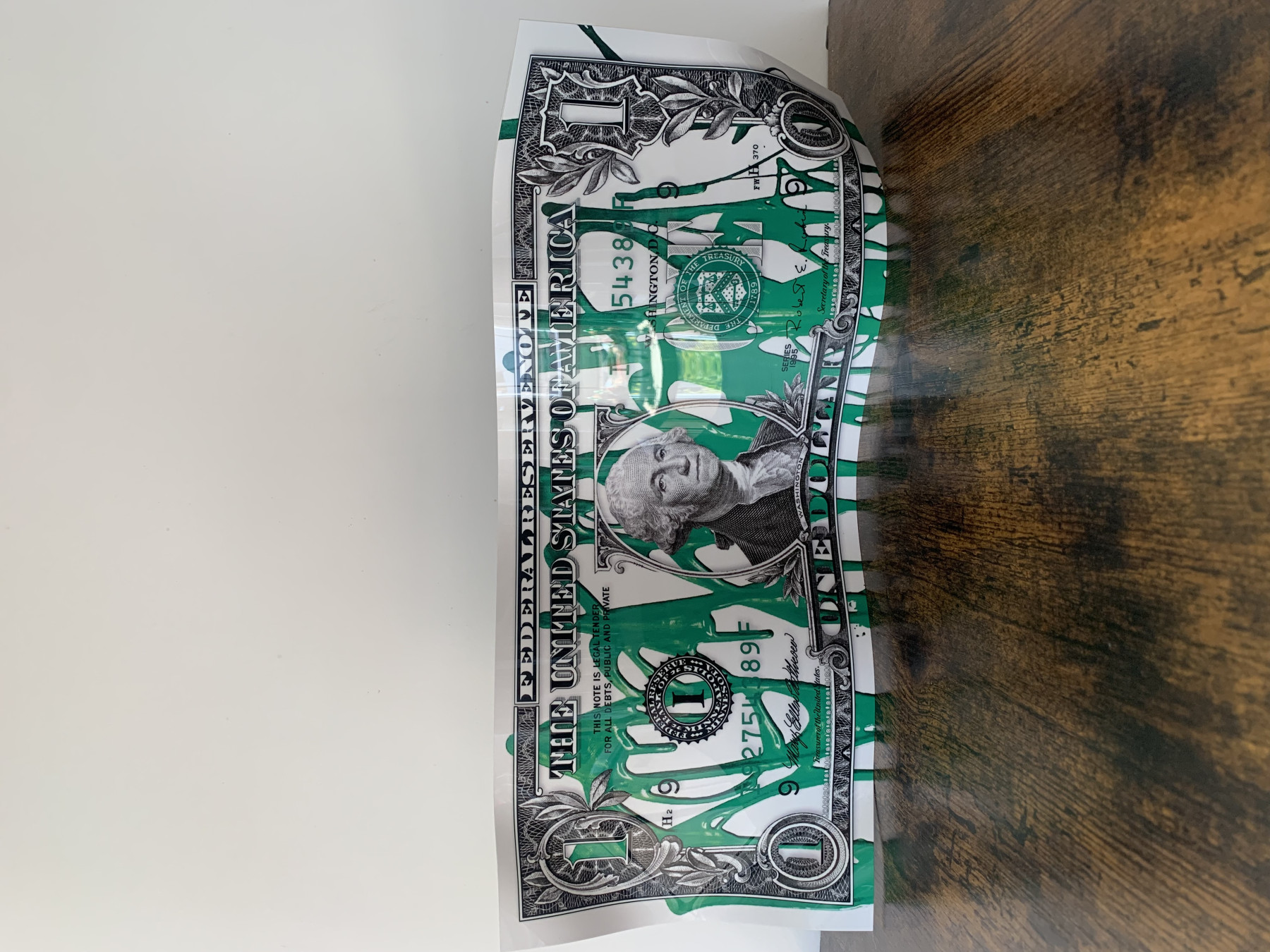Karl Lagasse, One dollar flow green, sculpture - Galerie de vente et d’achat d’art contemporain en ligne Artalistic