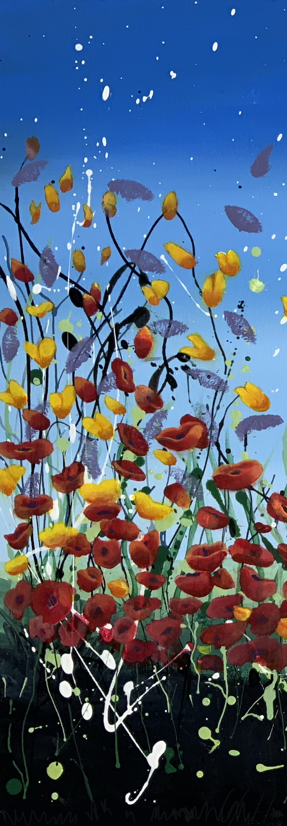 Claude Conte, Symphonie de fleurs, peinture - Galerie de vente et d’achat d’art contemporain en ligne Artalistic