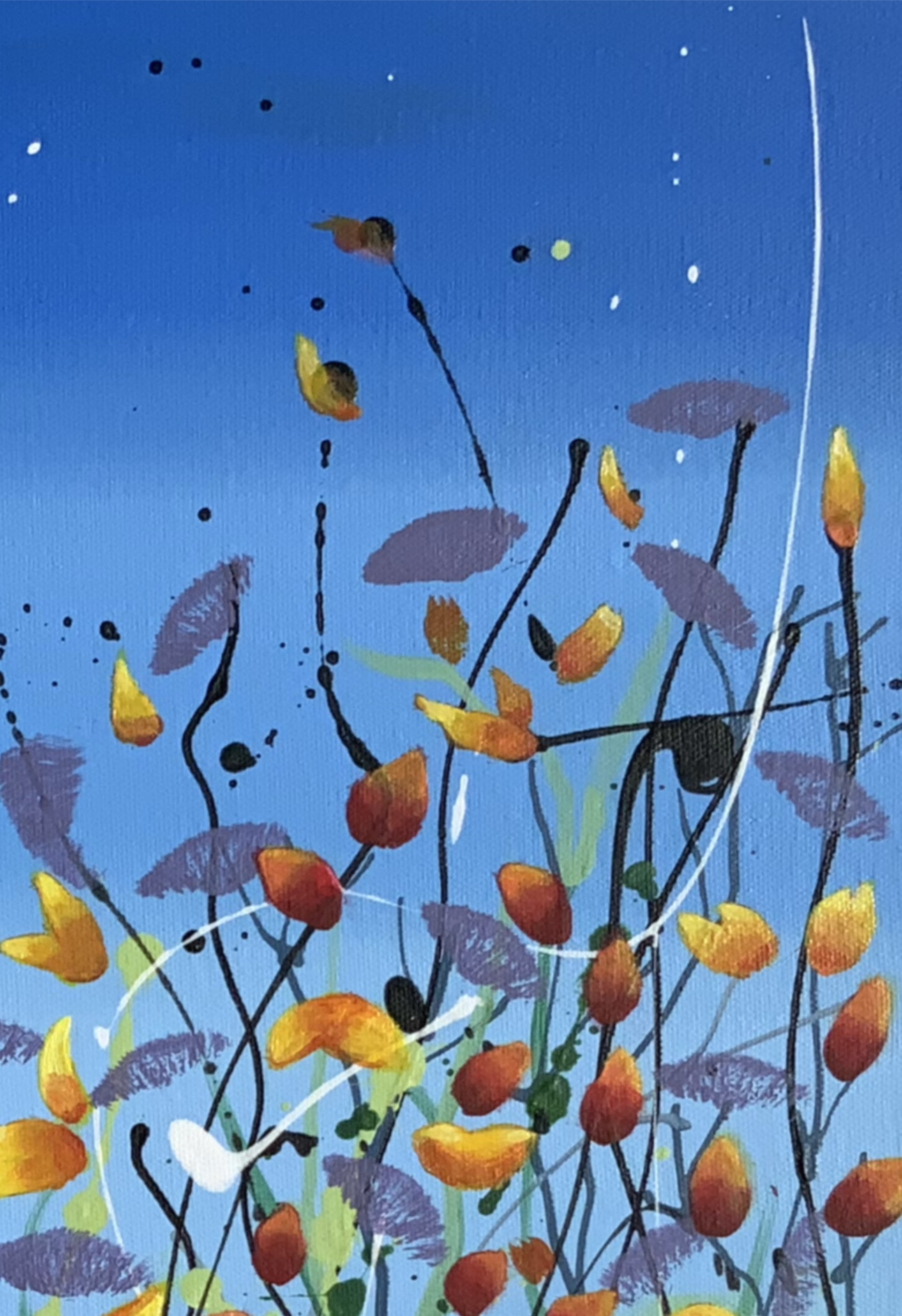 Claude Conte, Symphonie de fleurs, peinture - Galerie de vente et d’achat d’art contemporain en ligne Artalistic