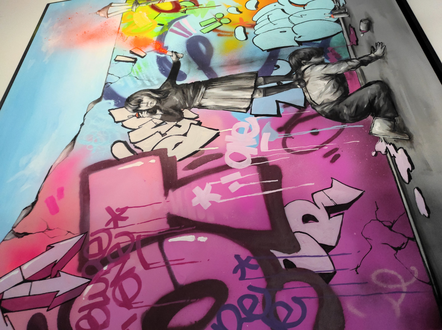Blure, Need a help, peinture - Galerie de vente et d’achat d’art contemporain en ligne Artalistic