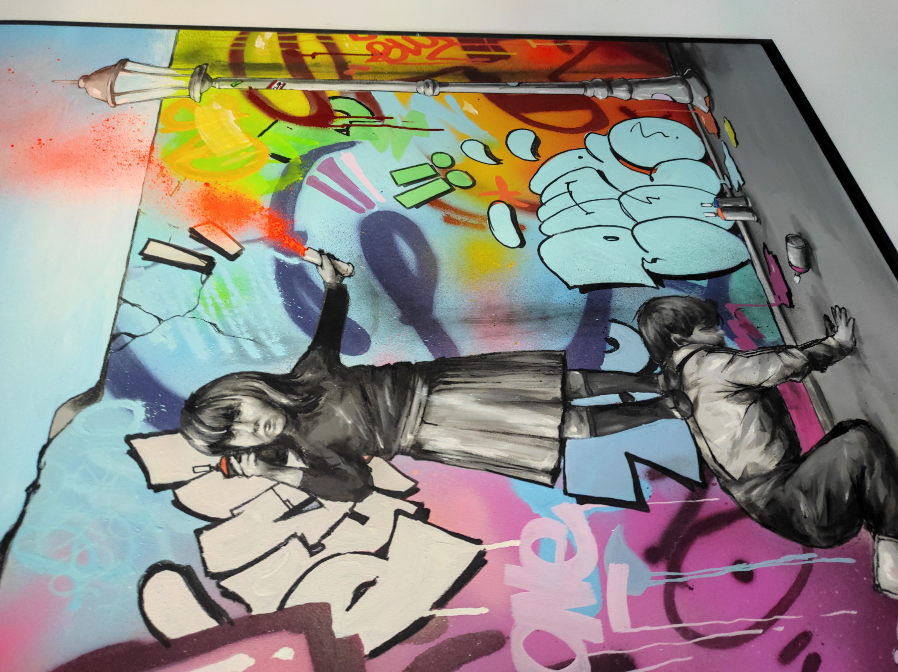 Blure, Need a help, peinture - Galerie de vente et d’achat d’art contemporain en ligne Artalistic
