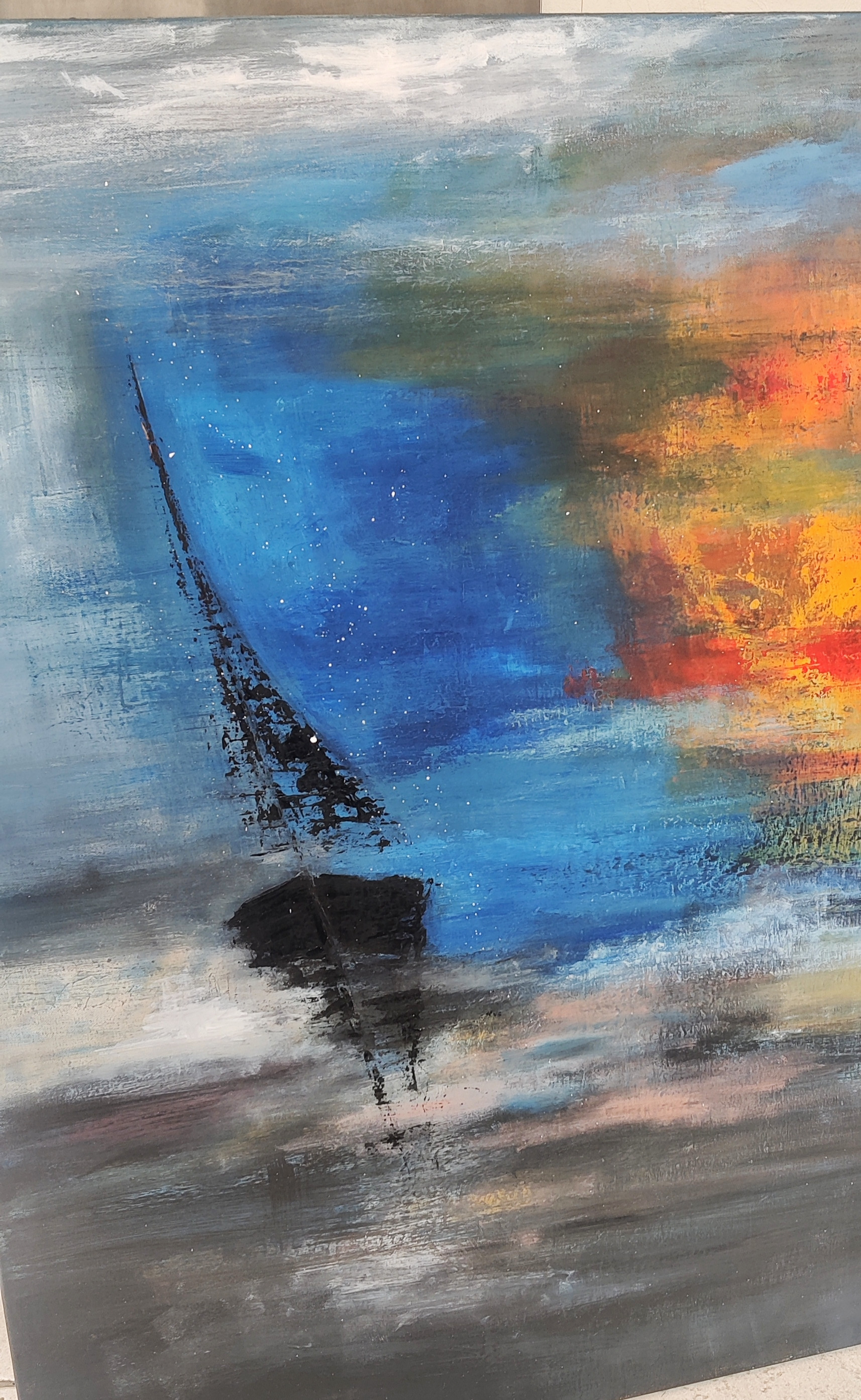 Marie Line Robert, Bateau ivre, peinture - Galerie de vente et d’achat d’art contemporain en ligne Artalistic