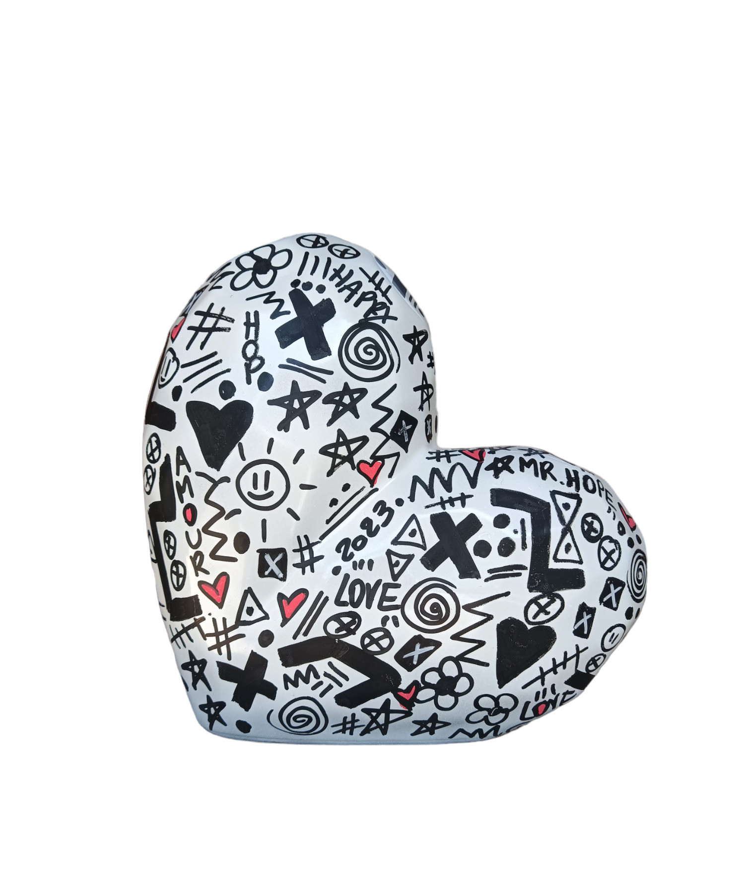 Mr Hope, Big heart hope, sculpture - Galerie de vente et d’achat d’art contemporain en ligne Artalistic