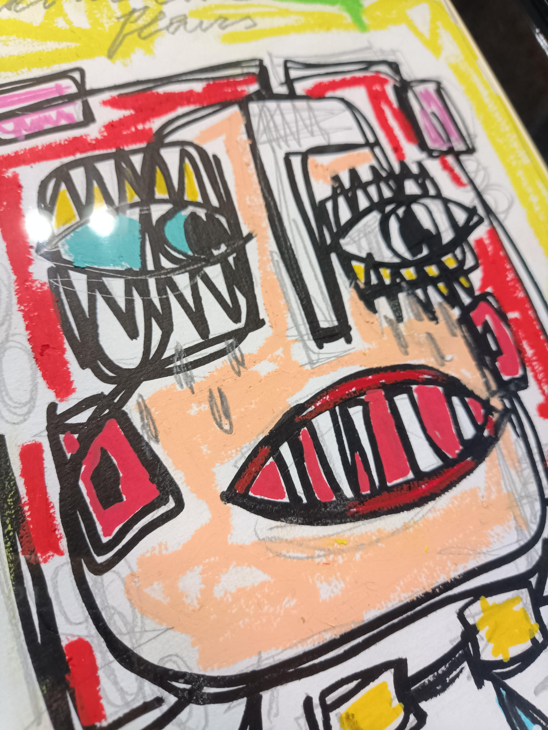 Volt, La diva aux fleurs, peinture - Galerie de vente et d’achat d’art contemporain en ligne Artalistic