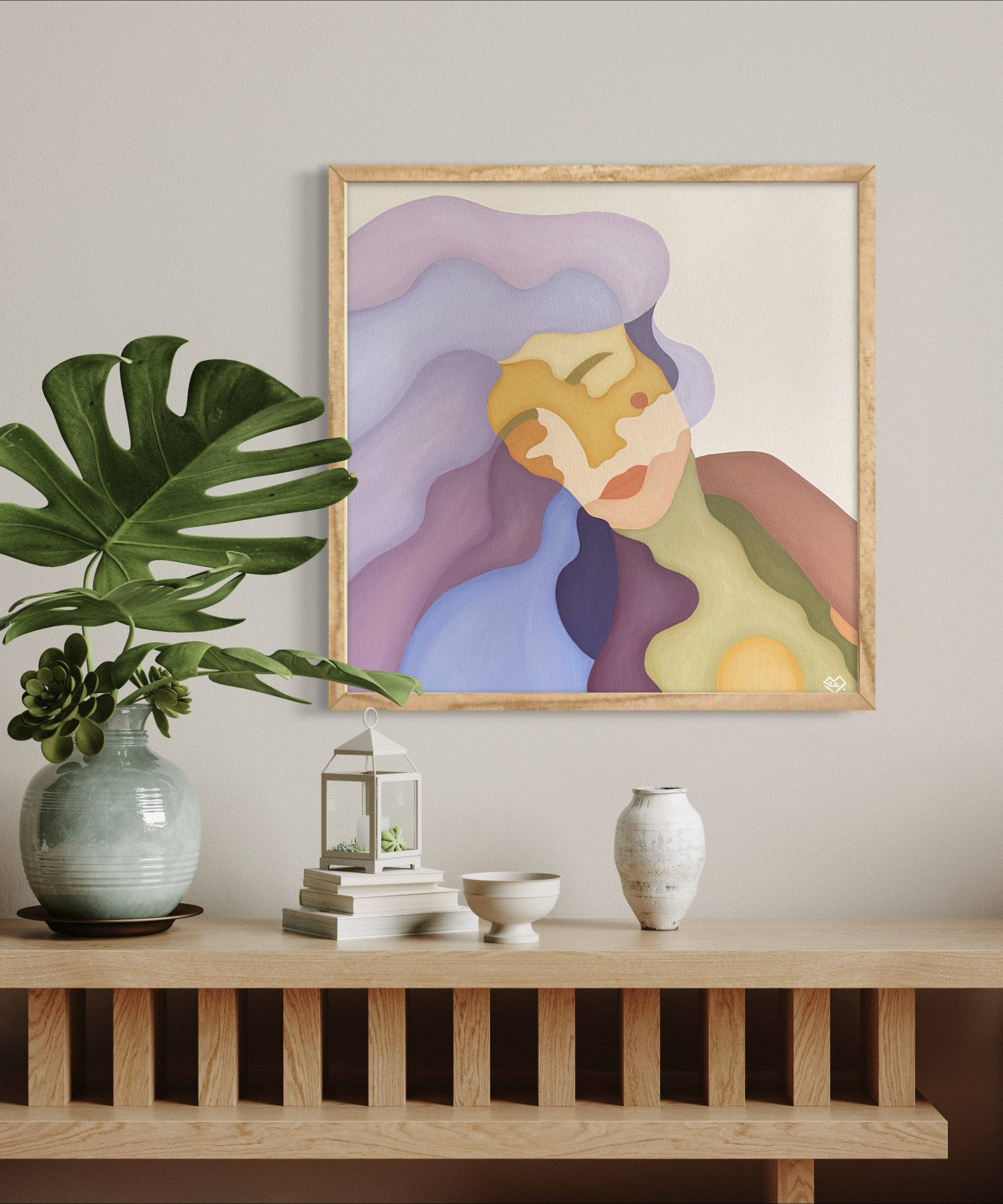 Léa Mongiat, Paysage n°3, peinture - Galerie de vente et d’achat d’art contemporain en ligne Artalistic