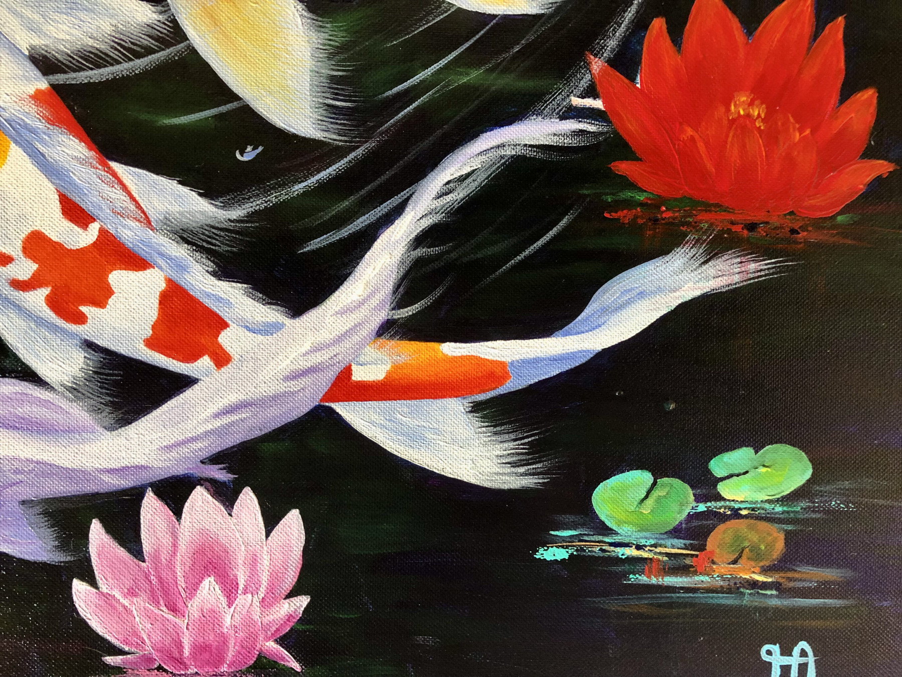 Françoise Augustine, Jardin d'eau, peinture - Galerie de vente et d’achat d’art contemporain en ligne Artalistic