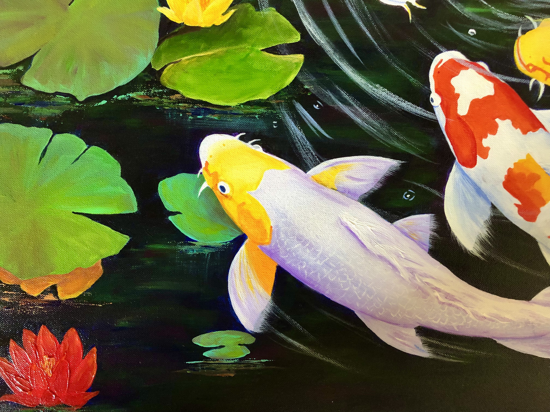 Françoise Augustine, Jardin d'eau, peinture - Galerie de vente et d’achat d’art contemporain en ligne Artalistic