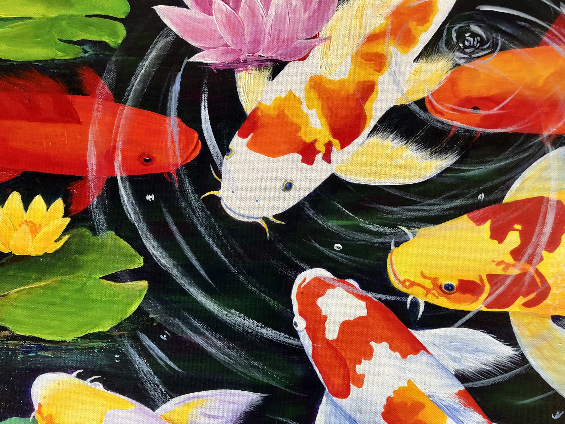 Françoise Augustine, Jardin d'eau, peinture - Galerie de vente et d’achat d’art contemporain en ligne Artalistic