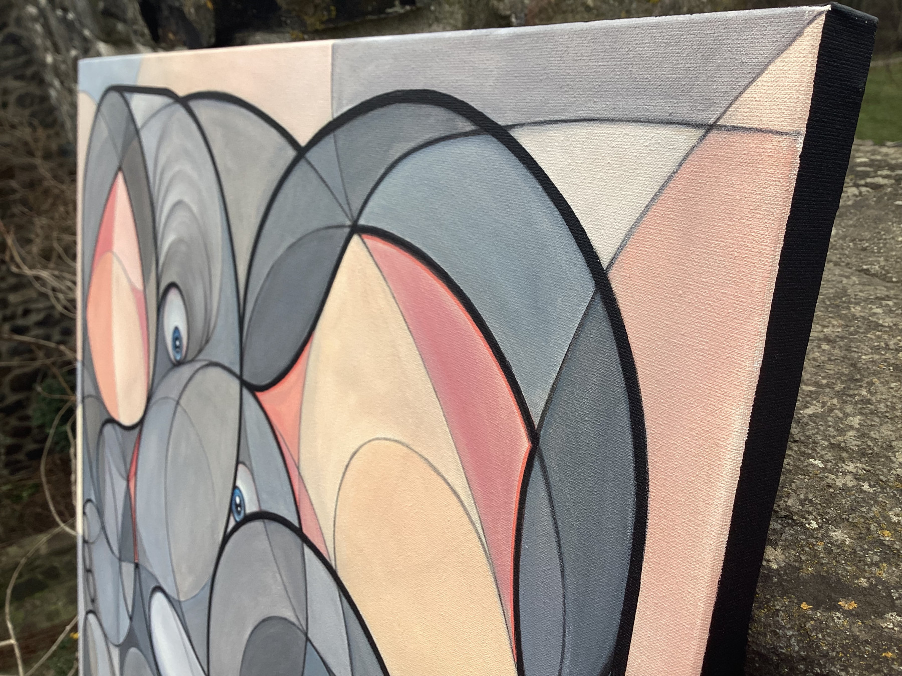 Annemarie Laffont, Elephant mix, peinture - Galerie de vente et d’achat d’art contemporain en ligne Artalistic