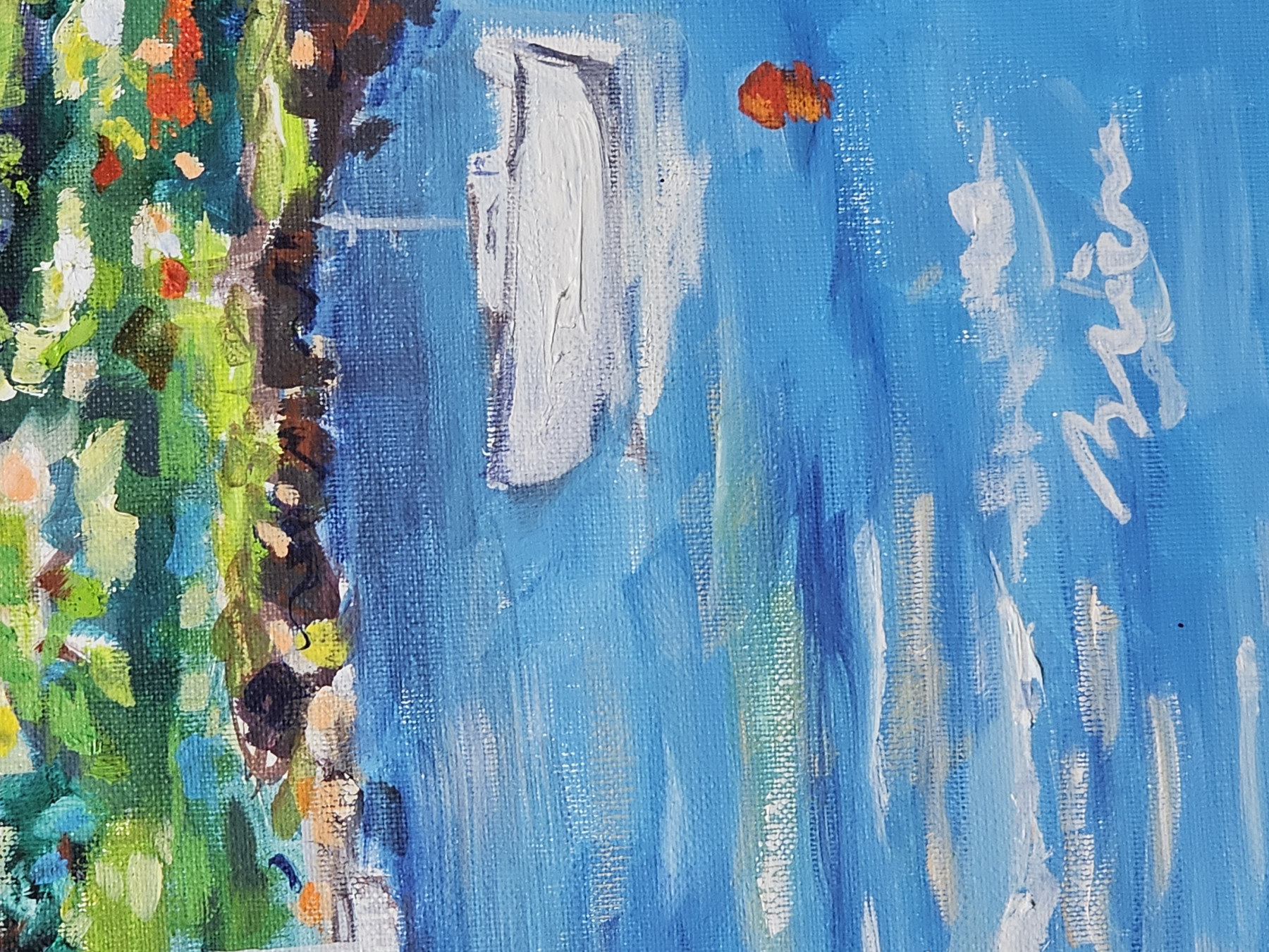 Patrick Brière, Le phare rouge de Doëlan, peinture - Galerie de vente et d’achat d’art contemporain en ligne Artalistic