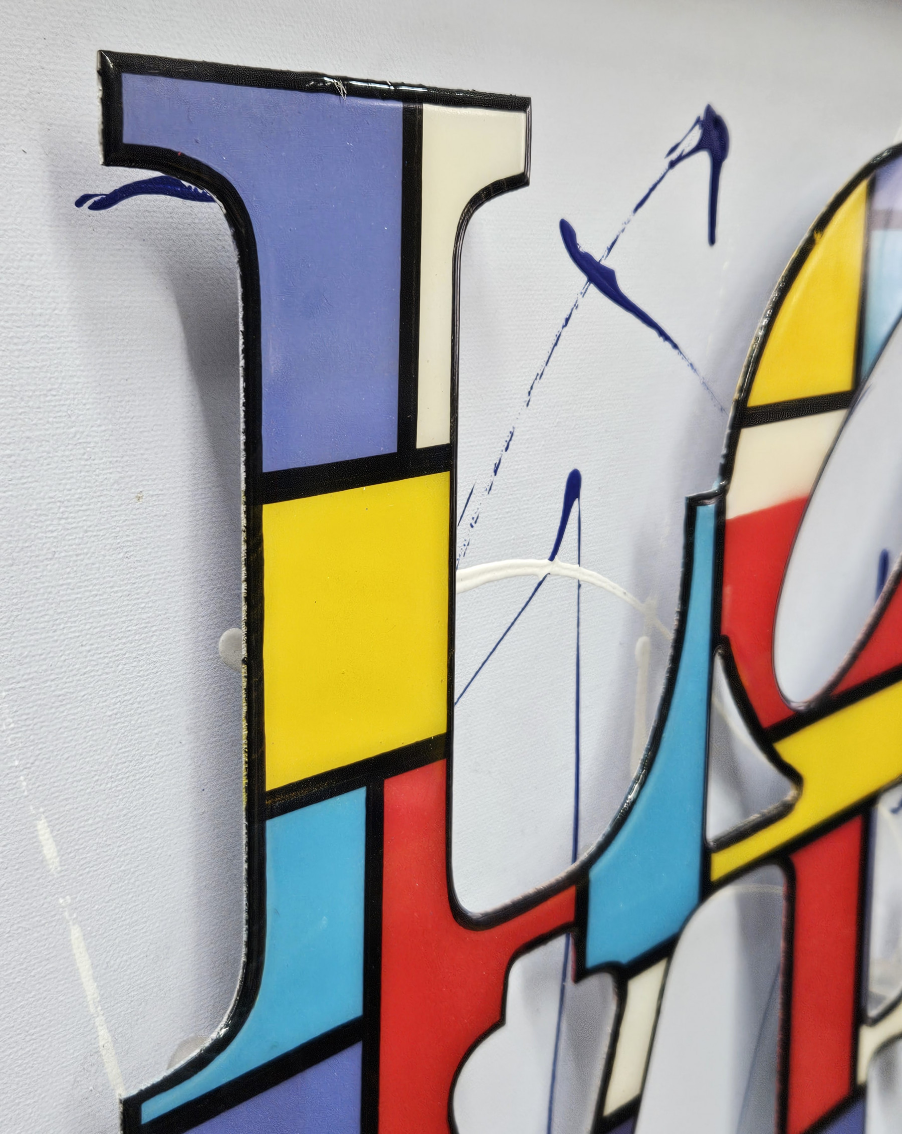 Shelby, Love tribu Mondrian, peinture - Galerie de vente et d’achat d’art contemporain en ligne Artalistic