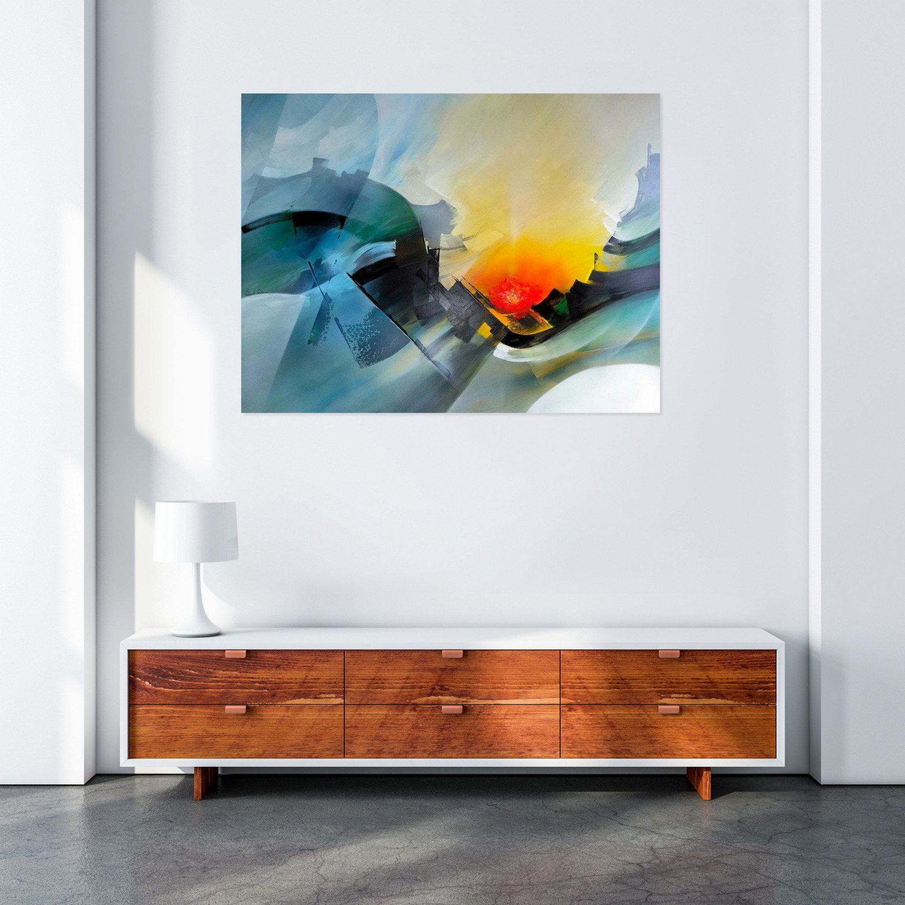 Tenurb-Géneau, composition 848, peinture abstraite - Galerie de vente et d’achat d’art contemporain en ligne Artalistic