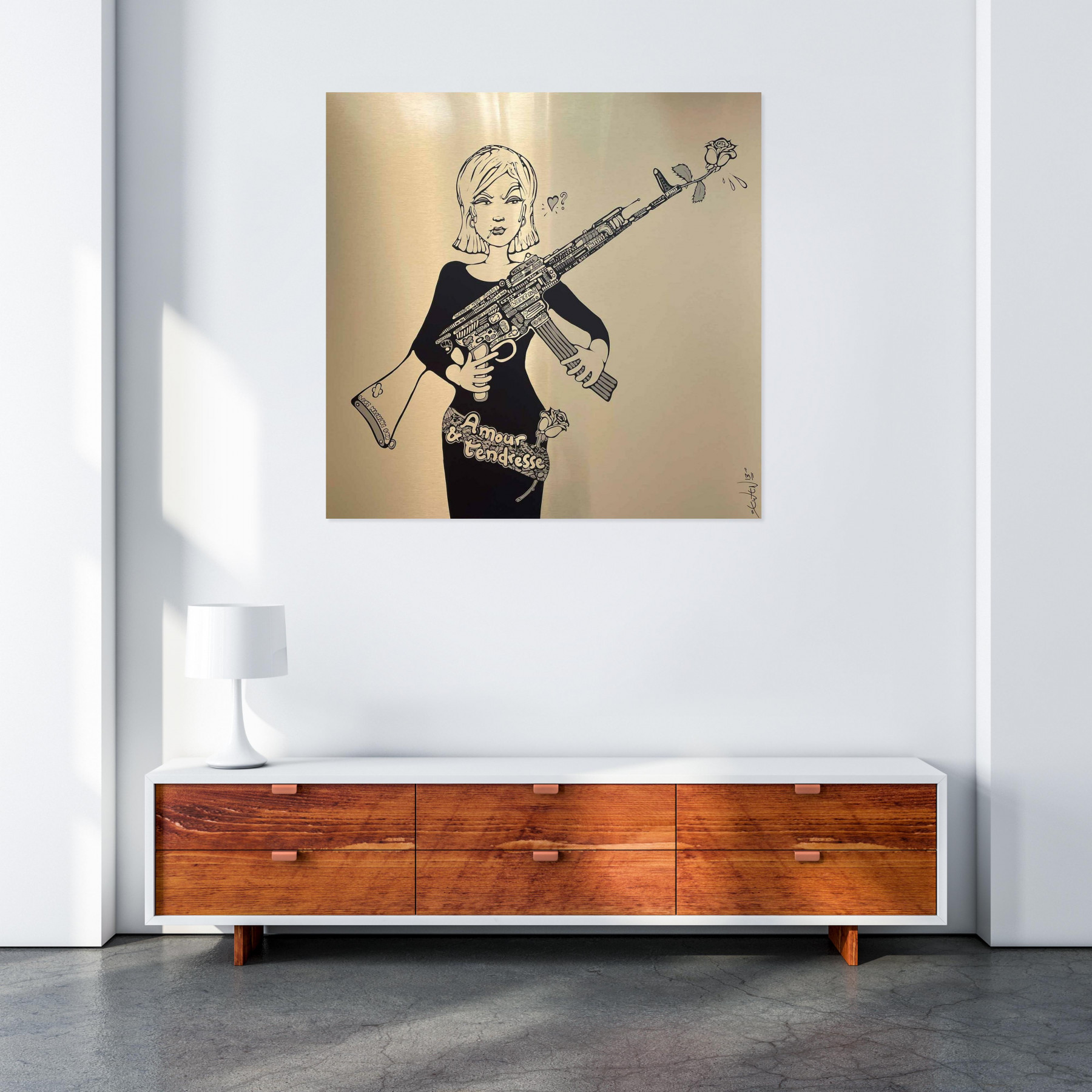 Ewen Gur, Un peu de tendresse, peinture - Galerie de vente et d’achat d’art contemporain en ligne Artalistic
