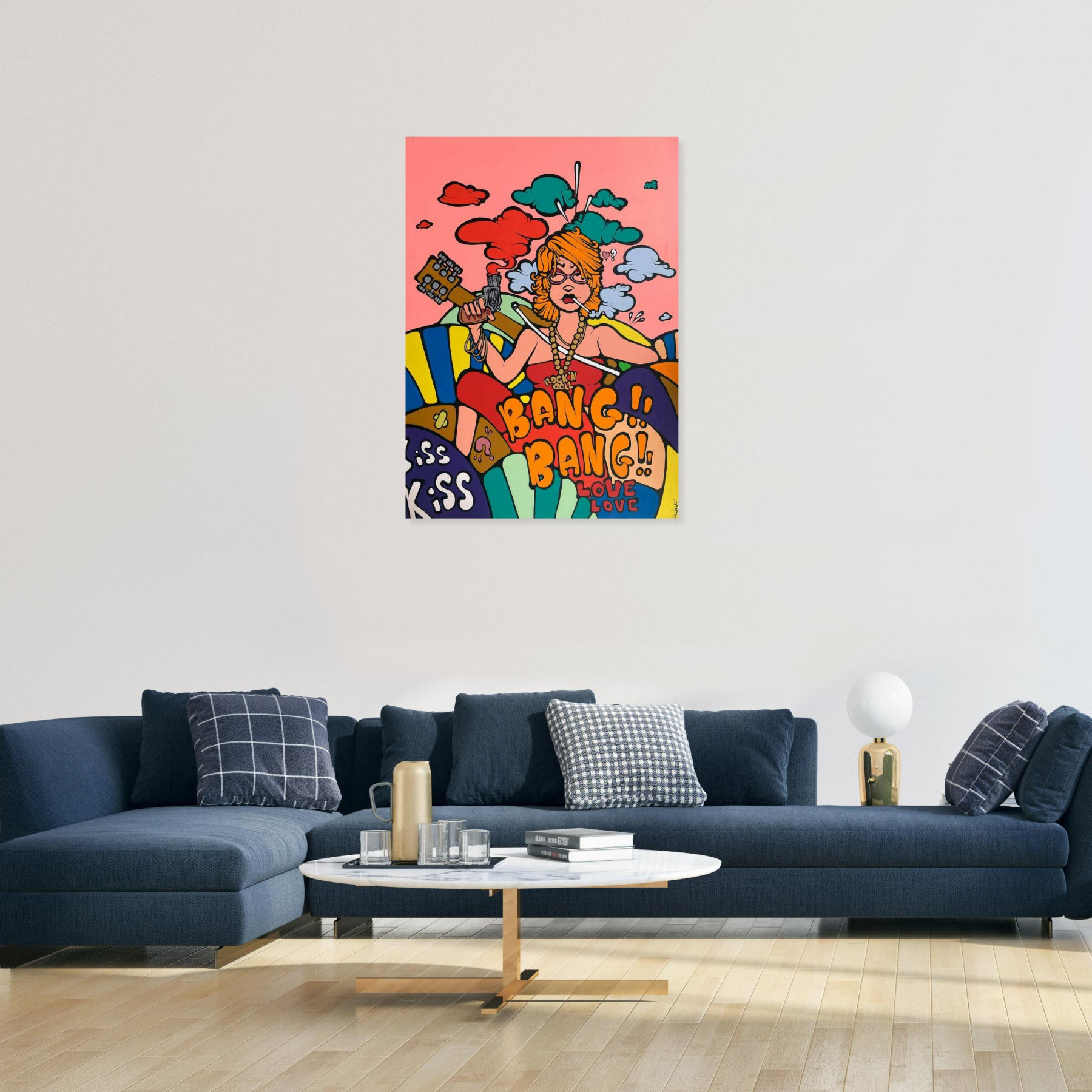 Ewen Gur, The Rock'n'Roll Girl #3, peinture - Galerie de vente et d’achat d’art contemporain en ligne Artalistic