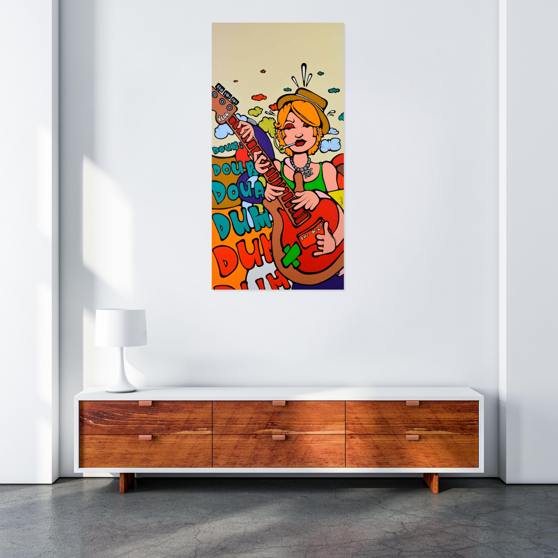 Ewen Gur, The Rock'n'roll Girl #5, peinture - Galerie de vente et d’achat d’art contemporain en ligne Artalistic