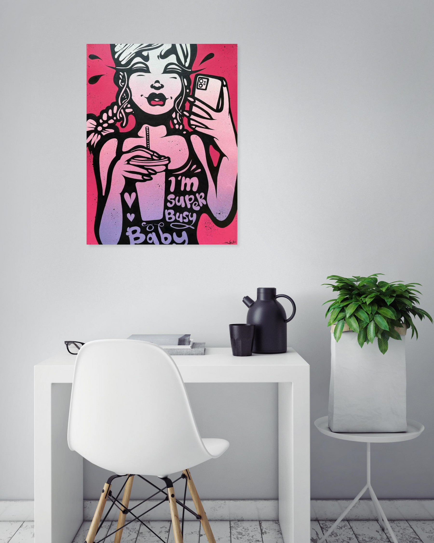 Ewen Gur, Extremely Busy Lady, peinture - Galerie de vente et d’achat d’art contemporain en ligne Artalistic