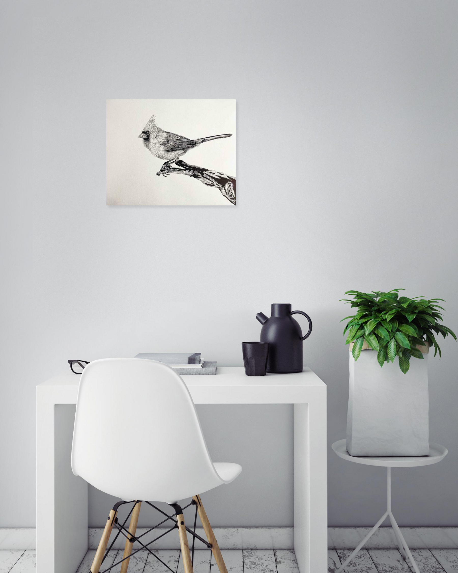Lucile Maury, Cardinal, dessin - Galerie de vente et d’achat d’art contemporain en ligne Artalistic