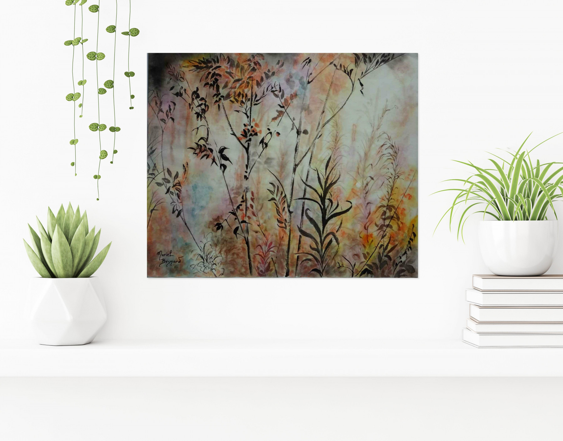 Muriel Besnard, Herbes folles, peinture - Galerie de vente et d’achat d’art contemporain en ligne Artalistic