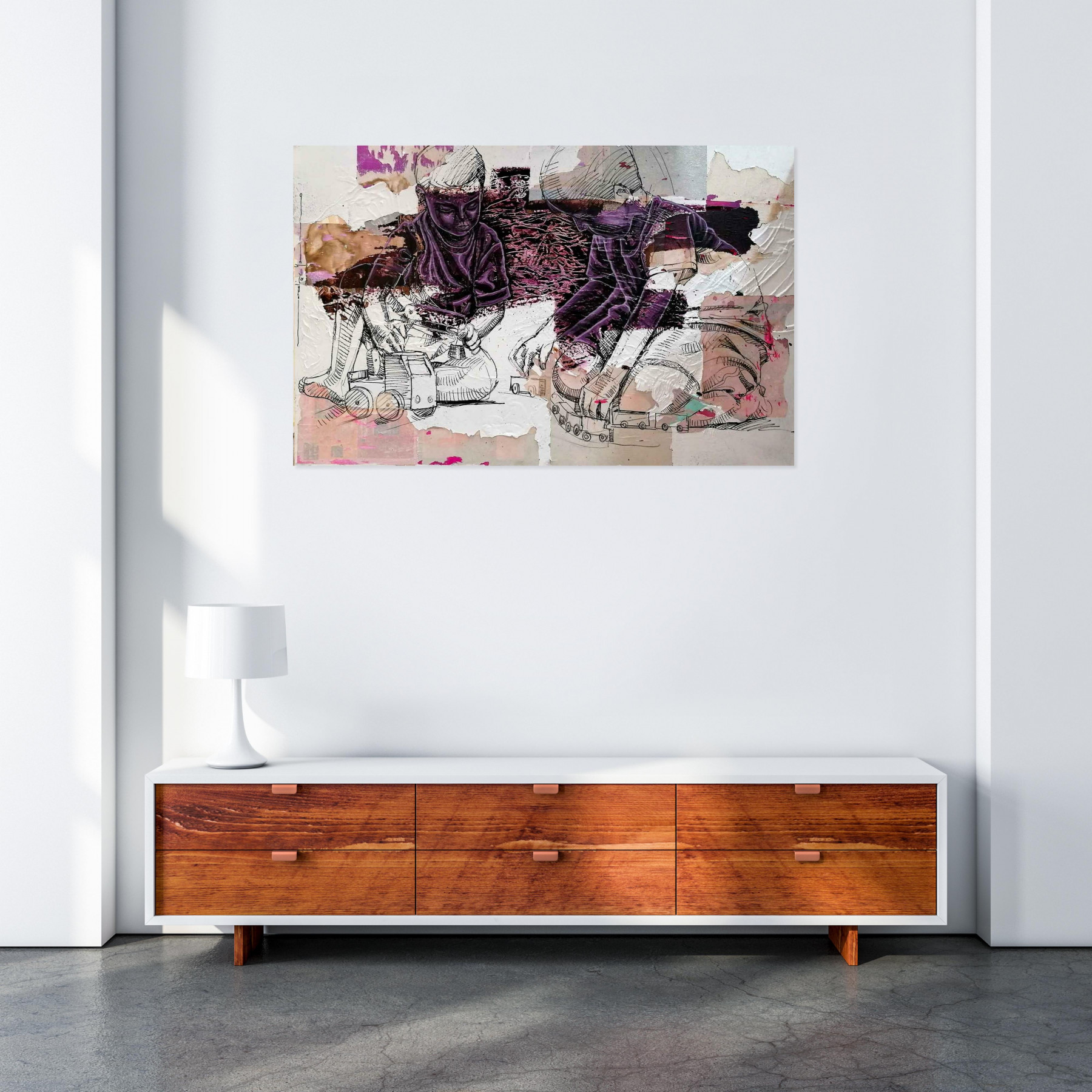 Marcelin Yao, Fragment 1, peinture - Galerie de vente et d’achat d’art contemporain en ligne Artalistic