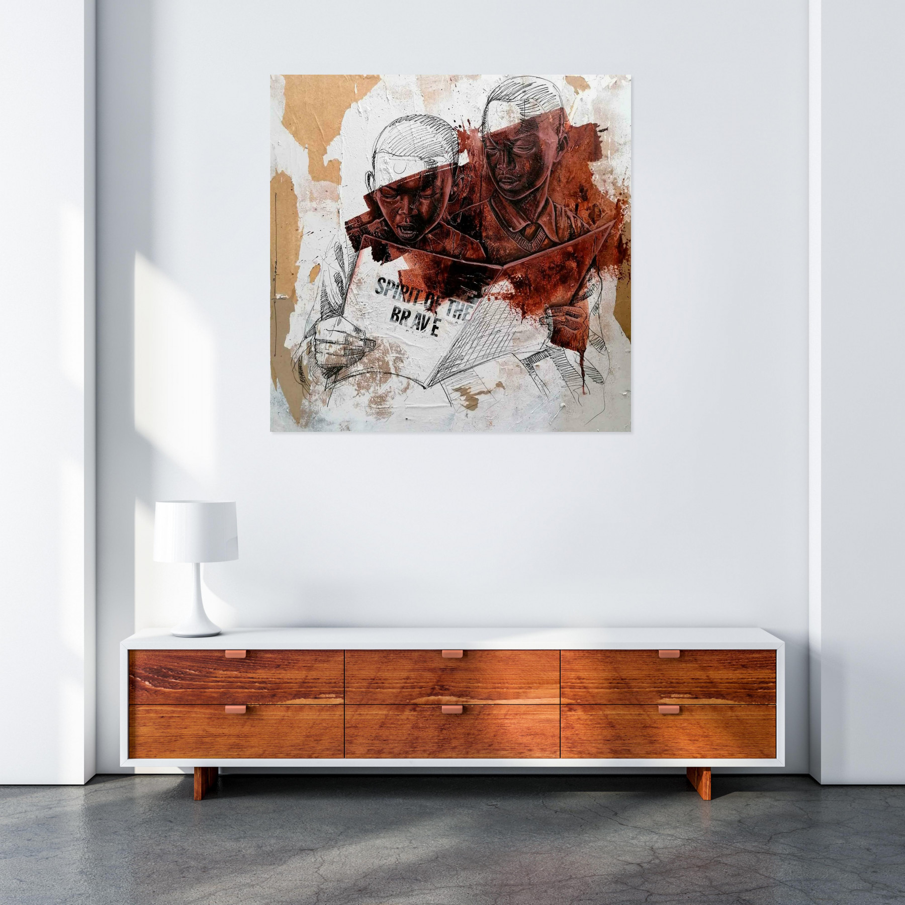 Marcelin Yao, Spirit of brave, peinture - Galerie de vente et d’achat d’art contemporain en ligne Artalistic