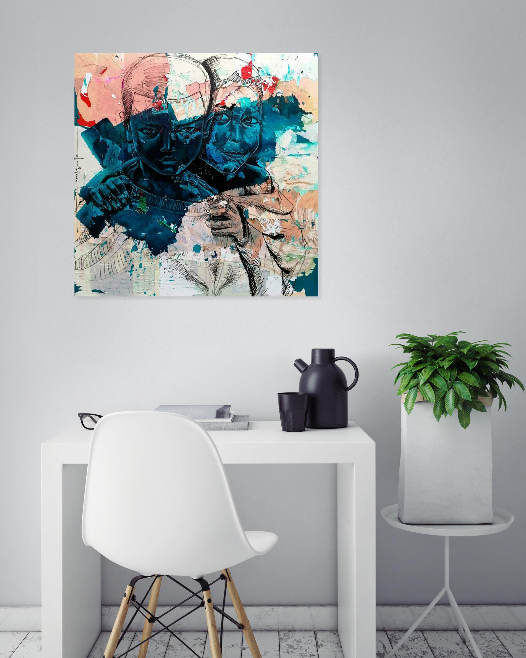 Marcelin Yao, Fragment 2, peinture - Galerie de vente et d’achat d’art contemporain en ligne Artalistic