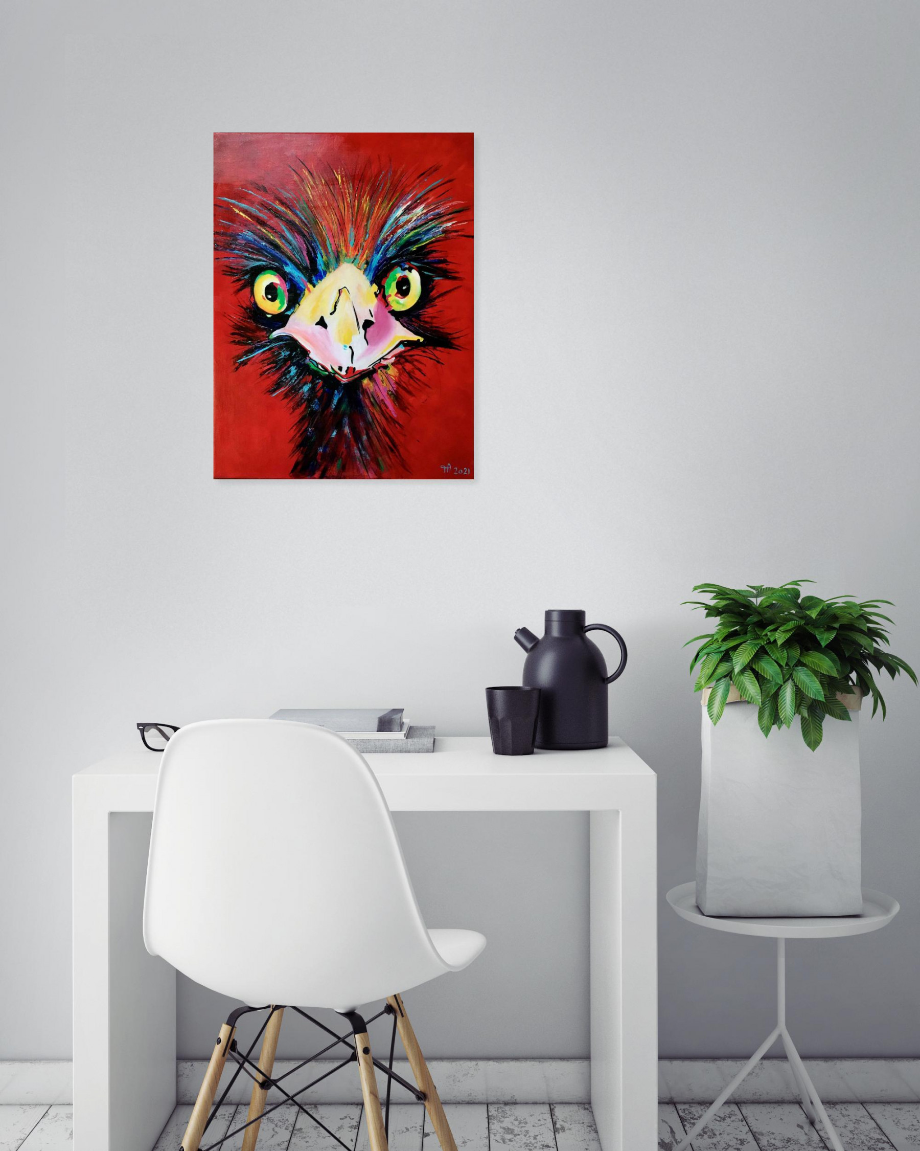 Françoise Augustine, Beep beep, peinture - Galerie de vente et d’achat d’art contemporain en ligne Artalistic