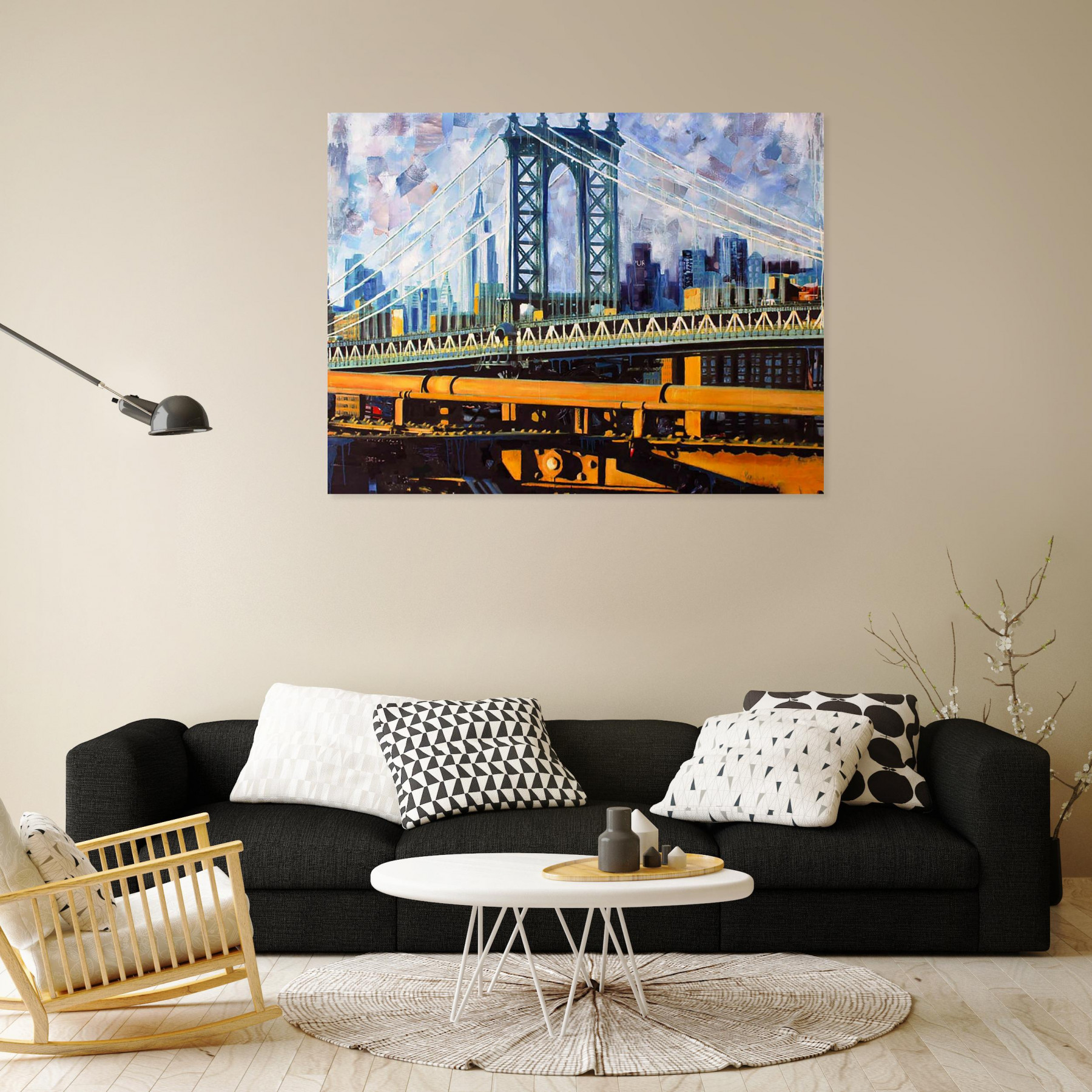 Nathalie Lemaitre, La ville suspendue, peinture - Galerie de vente et d’achat d’art contemporain en ligne Artalistic