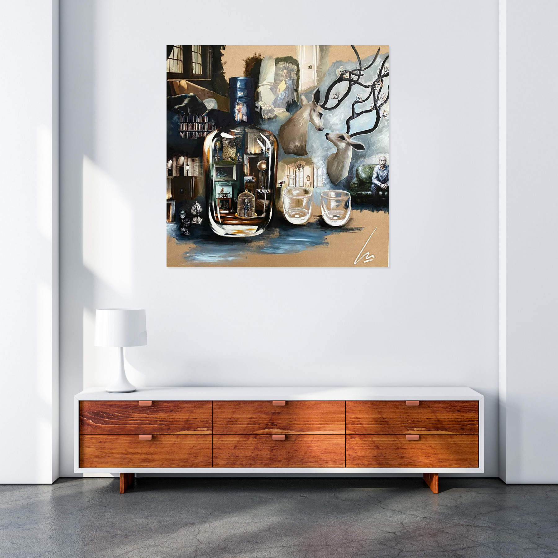 Nathalie Lemaitre, Les bois, peinture - Galerie de vente et d’achat d’art contemporain en ligne Artalistic