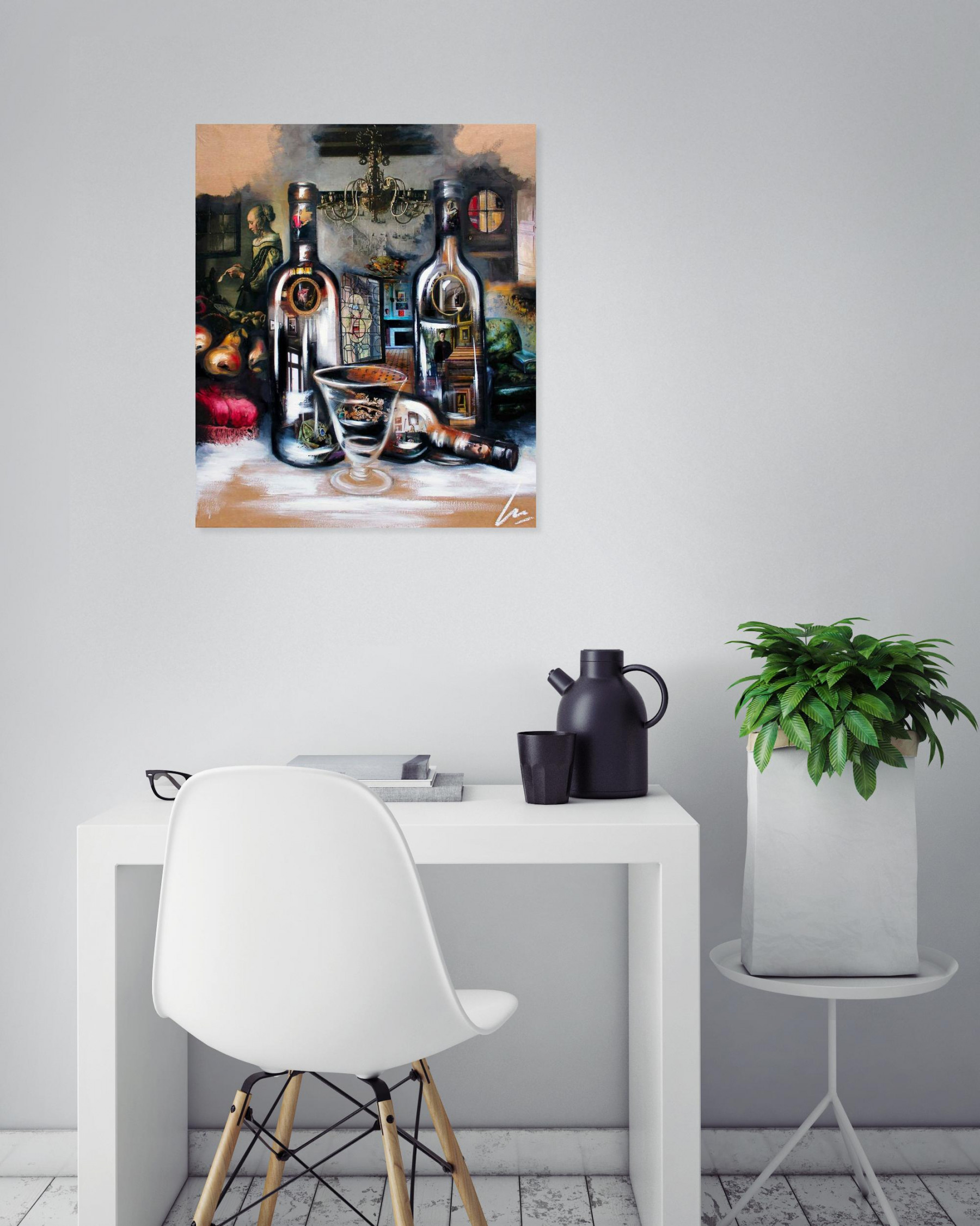 Nathalie Lemaitre, La ville suspendue, peinture - Galerie de vente et d’achat d’art contemporain en ligne Artalistic