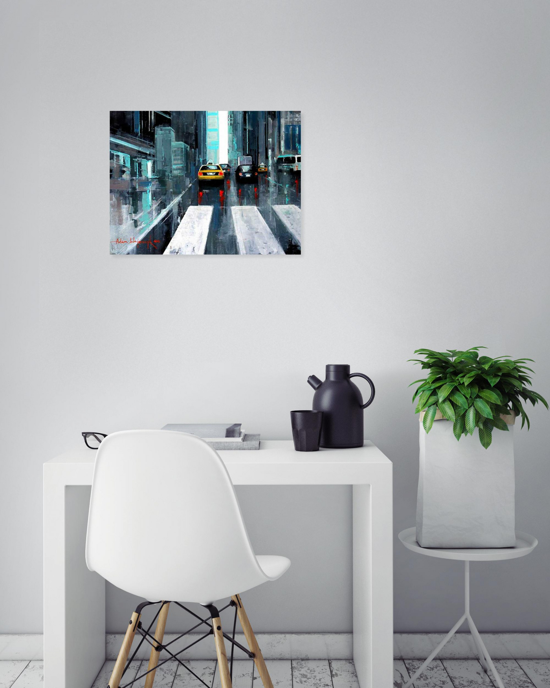 Adam Wajerczyk, New York street, painting - Artalistic online contemporary art buying and selling gallery