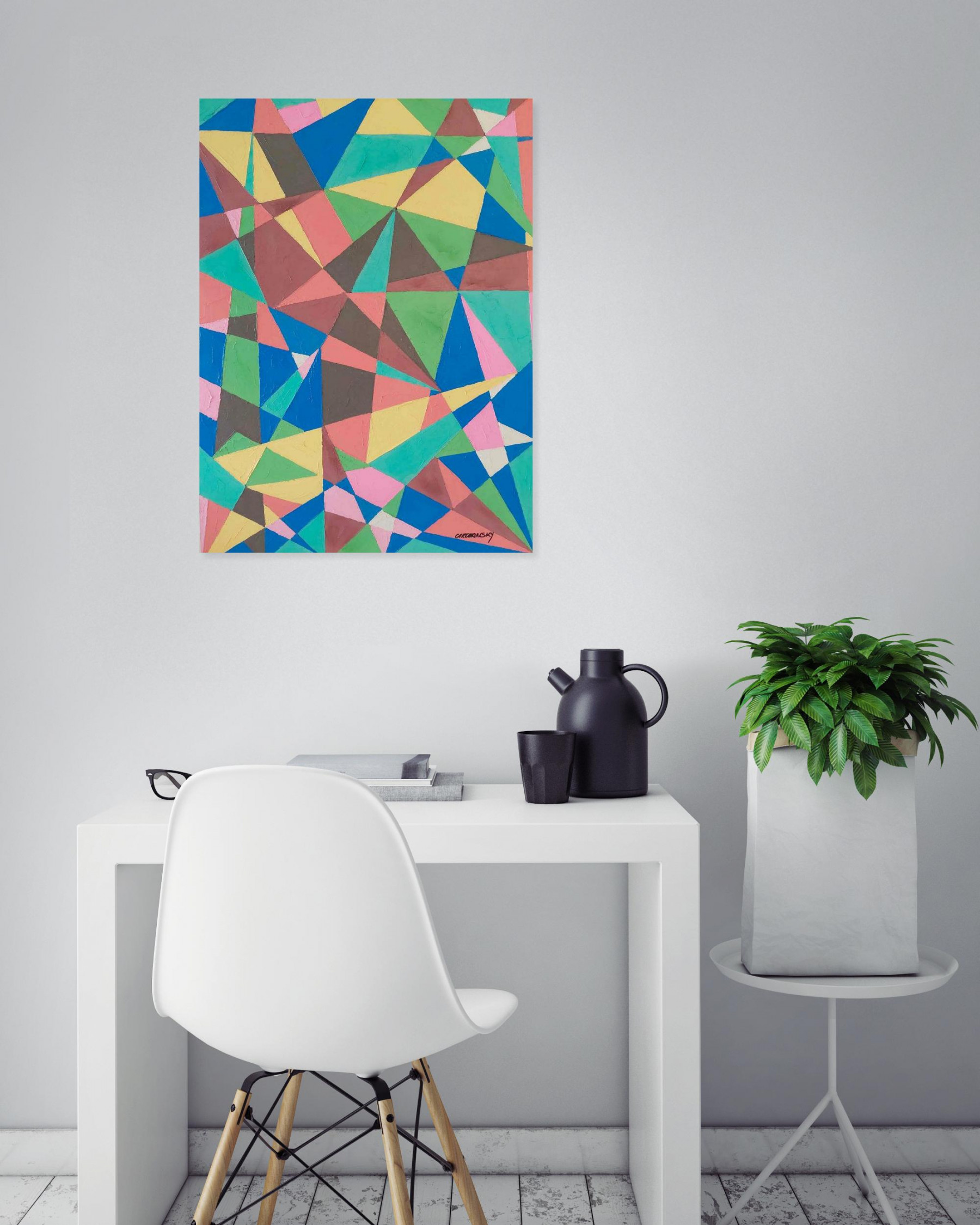 Joël Circhansky, série perceptions et formes, peinture - Galerie de vente et d’achat d’art contemporain en ligne Artalistic