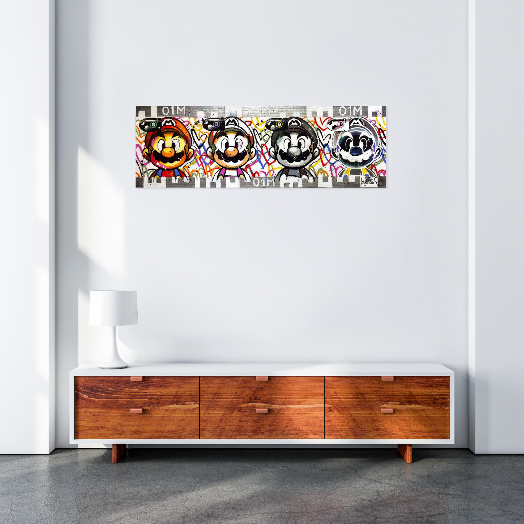 Patrick Cornée, My name is super Mario, peinture - Galerie de vente et d’achat d’art contemporain en ligne Artalistic