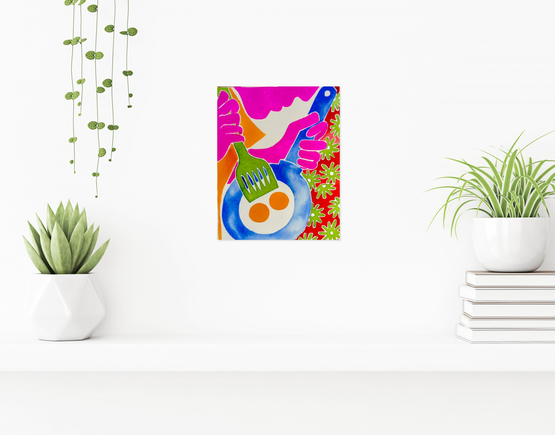 Valérie Crausaz, La nappe à fleurs, peinture - Galerie de vente et d’achat d’art contemporain en ligne Artalistic