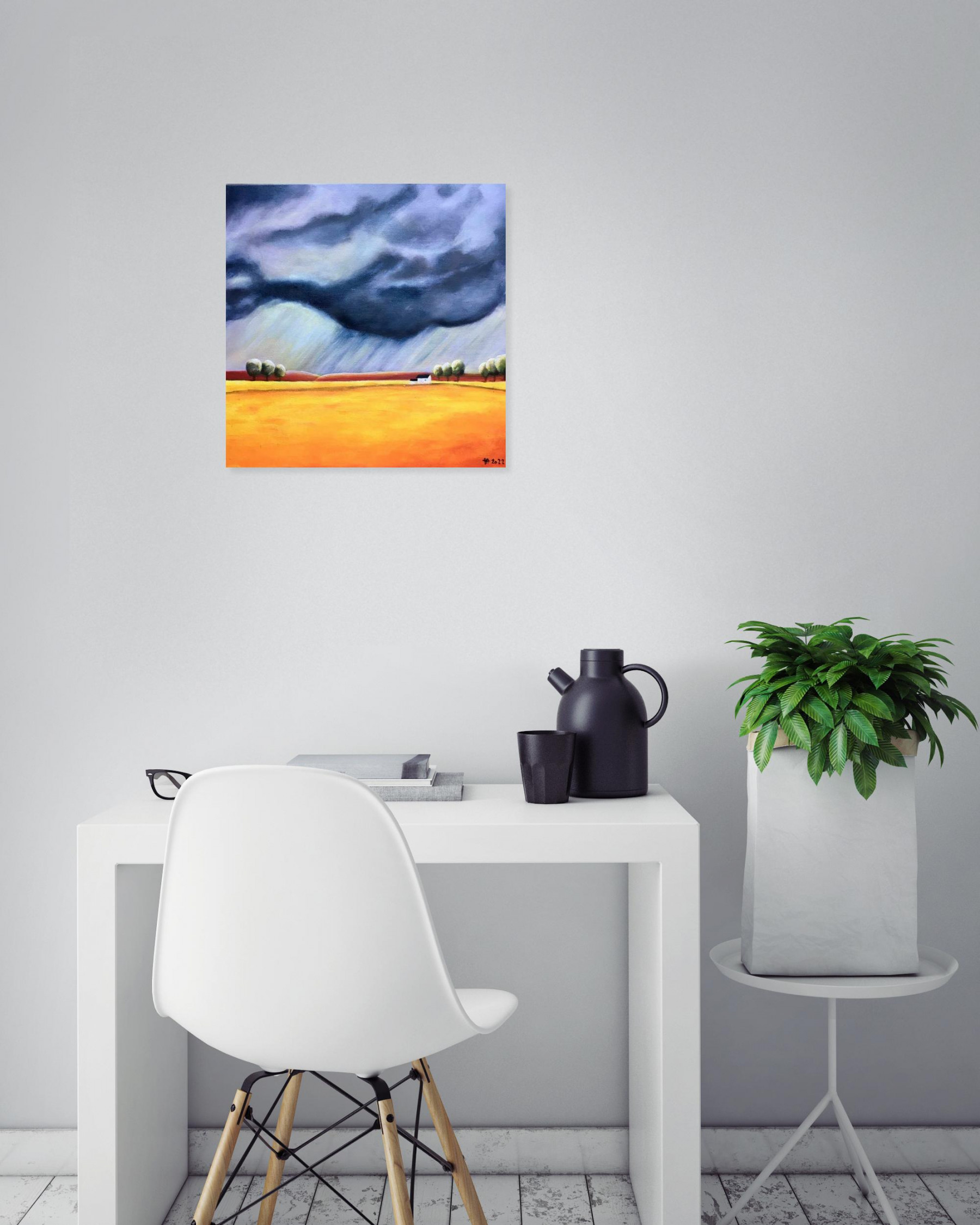 Françoise Augustine, Un jour de juillet, peinture - Galerie de vente et d’achat d’art contemporain en ligne Artalistic
