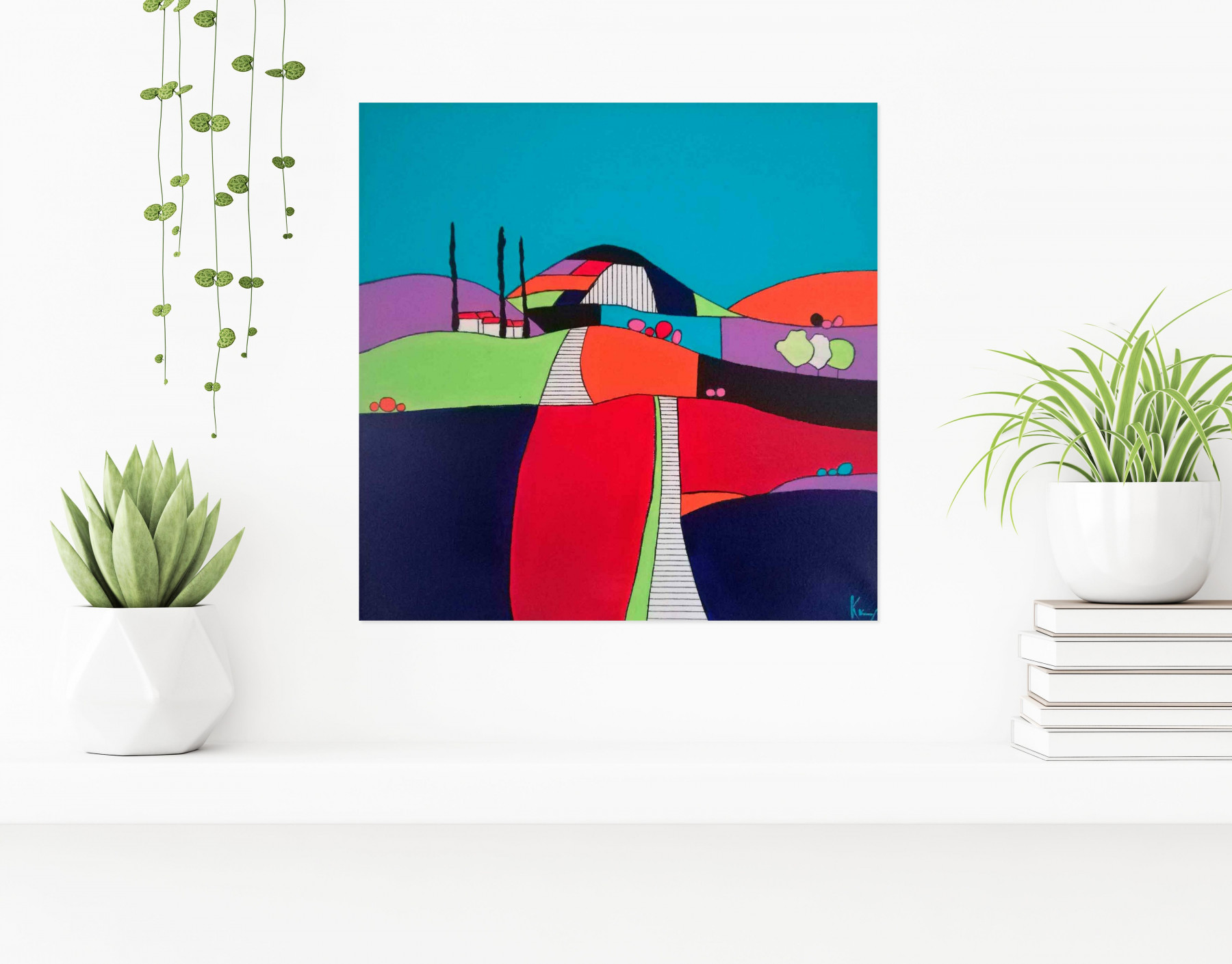 Carole Carpier, the hill, peinture - Galerie de vente et d’achat d’art contemporain en ligne Artalistic
