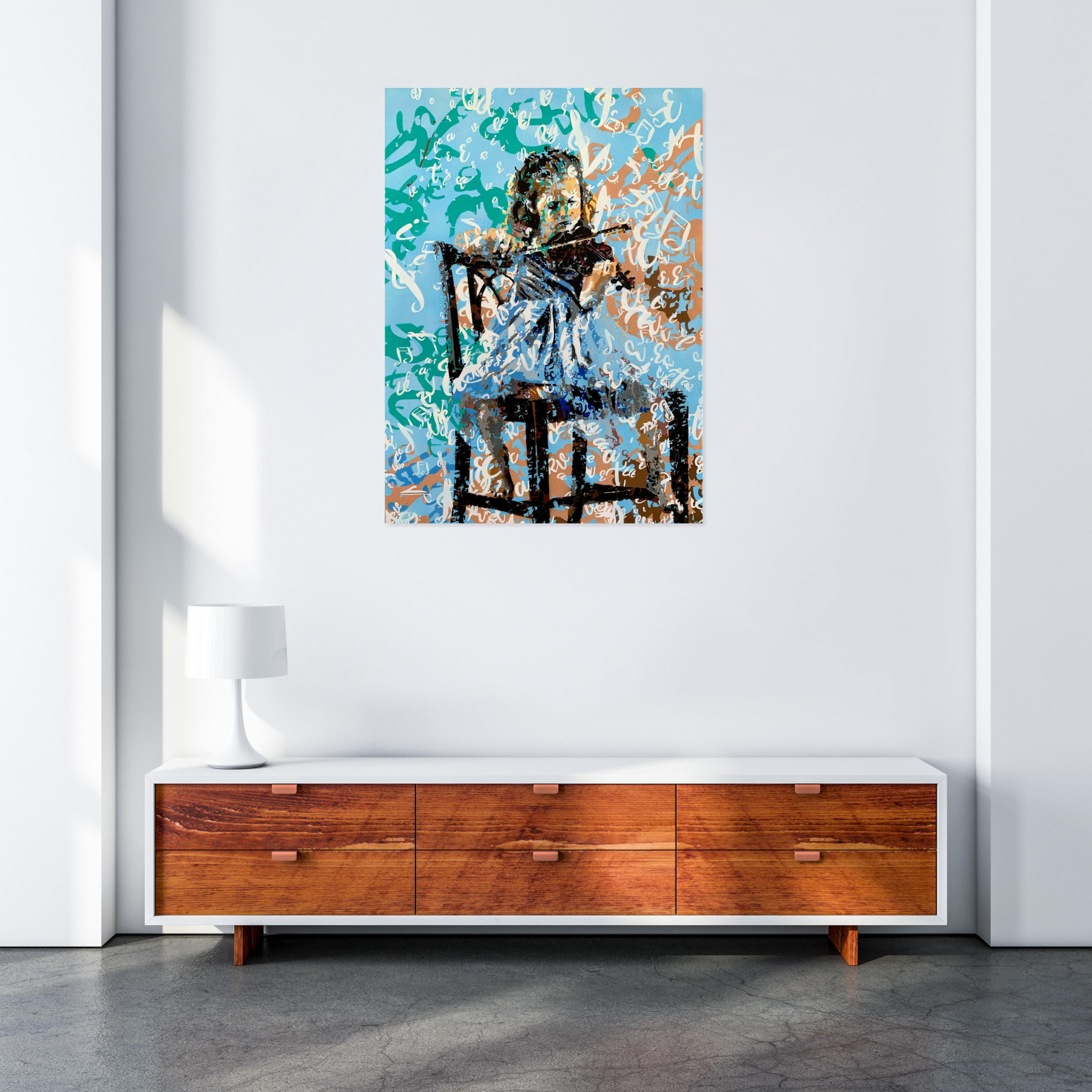 Lucie Lith, La violoniste, peinture - Galerie de vente et d’achat d’art contemporain en ligne Artalistic