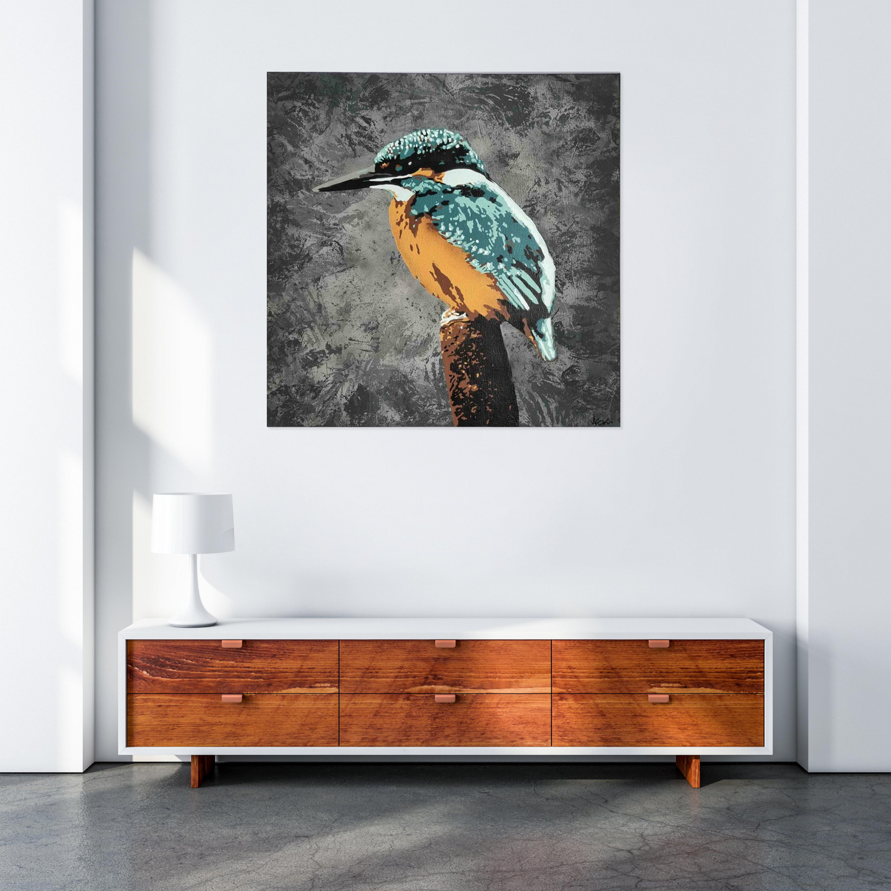 Asko Art, Kingfisher, peinture - Galerie de vente et d’achat d’art contemporain en ligne Artalistic