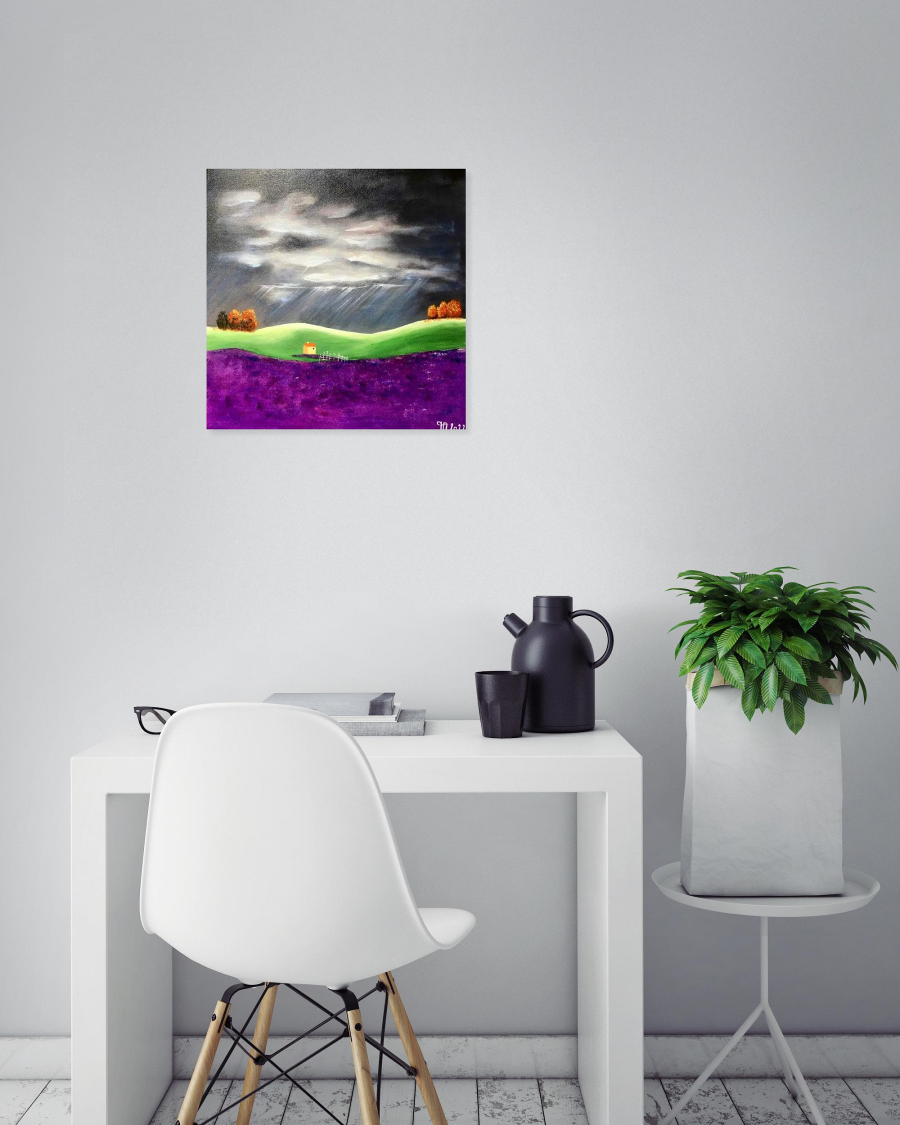 Françoise Augustine, Un jour d'octobre, peinture - Galerie de vente et d’achat d’art contemporain en ligne Artalistic