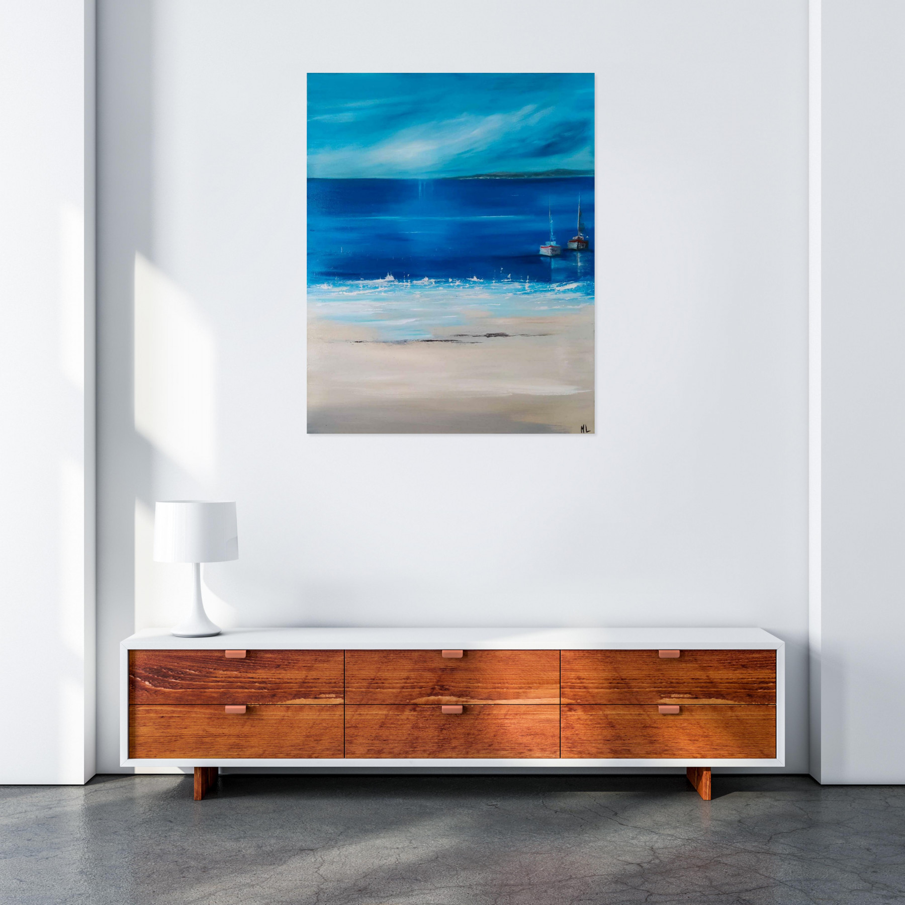 Marie Line Robert, Méditerranée, peinture - Galerie de vente et d’achat d’art contemporain en ligne Artalistic