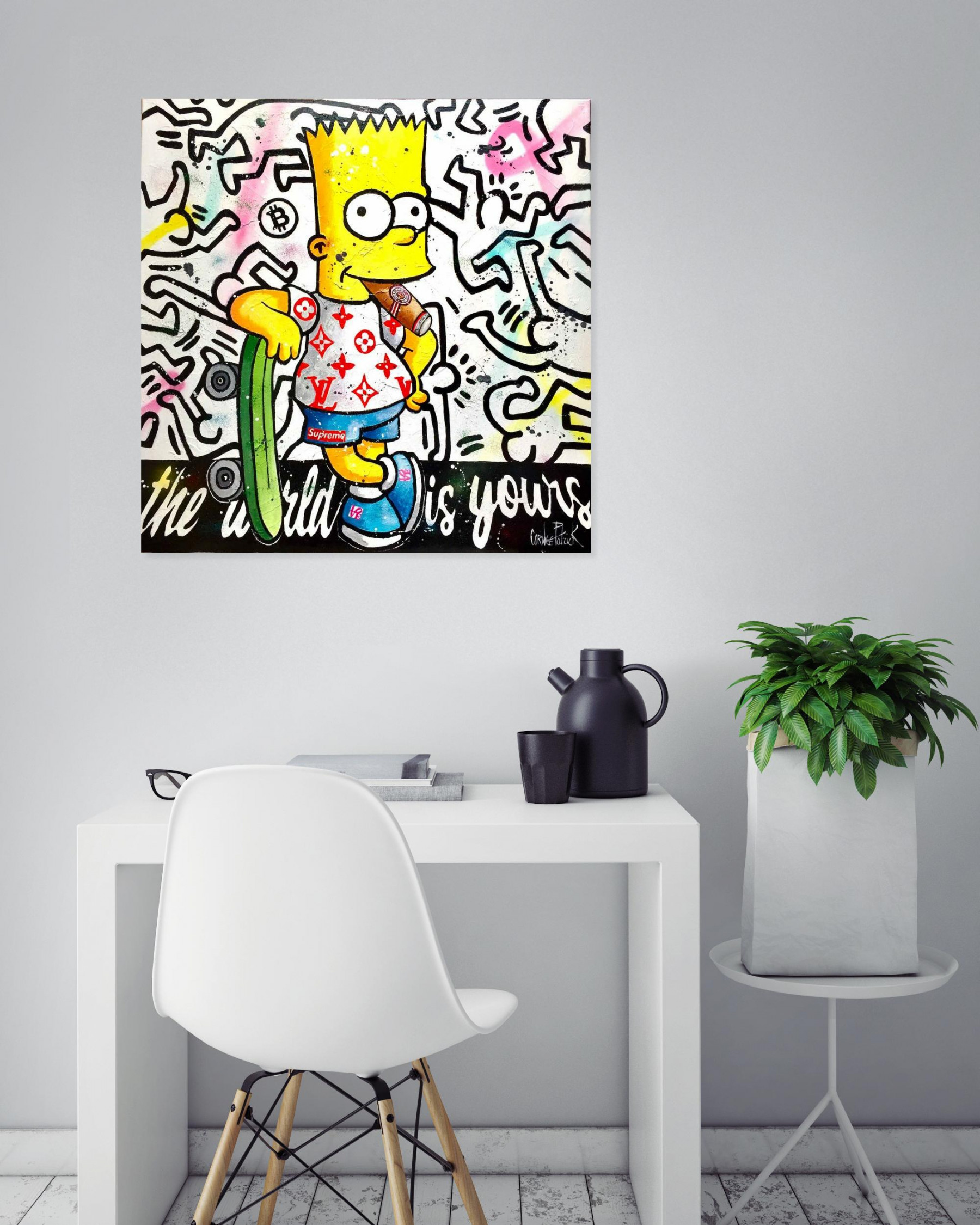 Patrick Cornée, Bart Simpson, peinture - Galerie de vente et d’achat d’art contemporain en ligne Artalistic