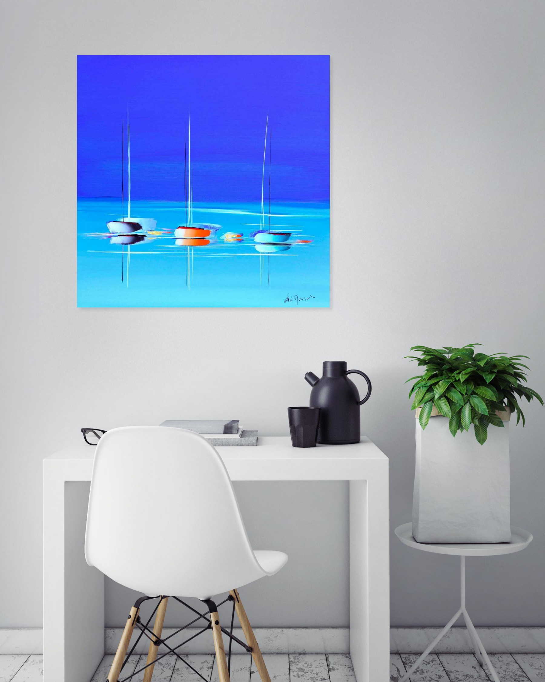Eric Munsch, Azur, peinture - Galerie de vente et d’achat d’art contemporain en ligne Artalistic